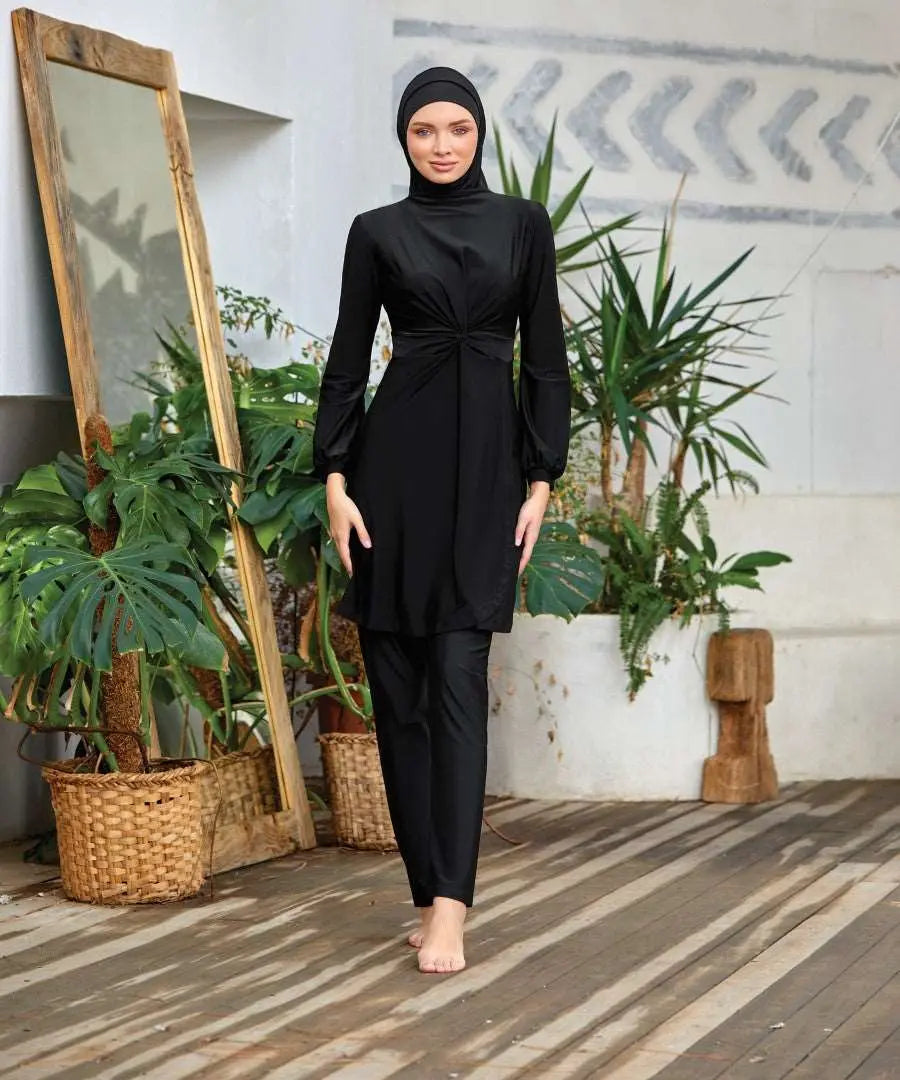 Adasea Burkini  Swimsuit-4464 Voile Fashion