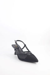 Ankle Strap Kitten Heel Voile Fashion