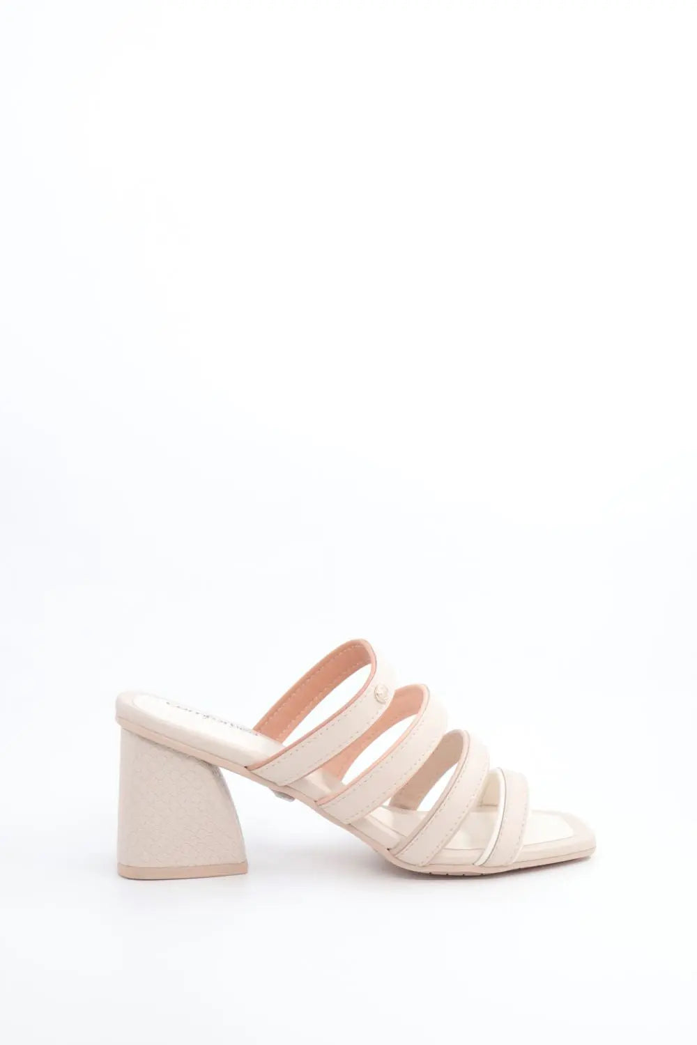 Block Heel Mule Voile Fashion