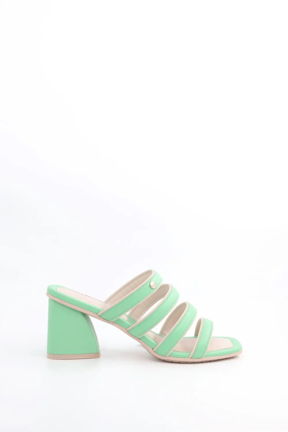 Block Heel Mule Voile Fashion