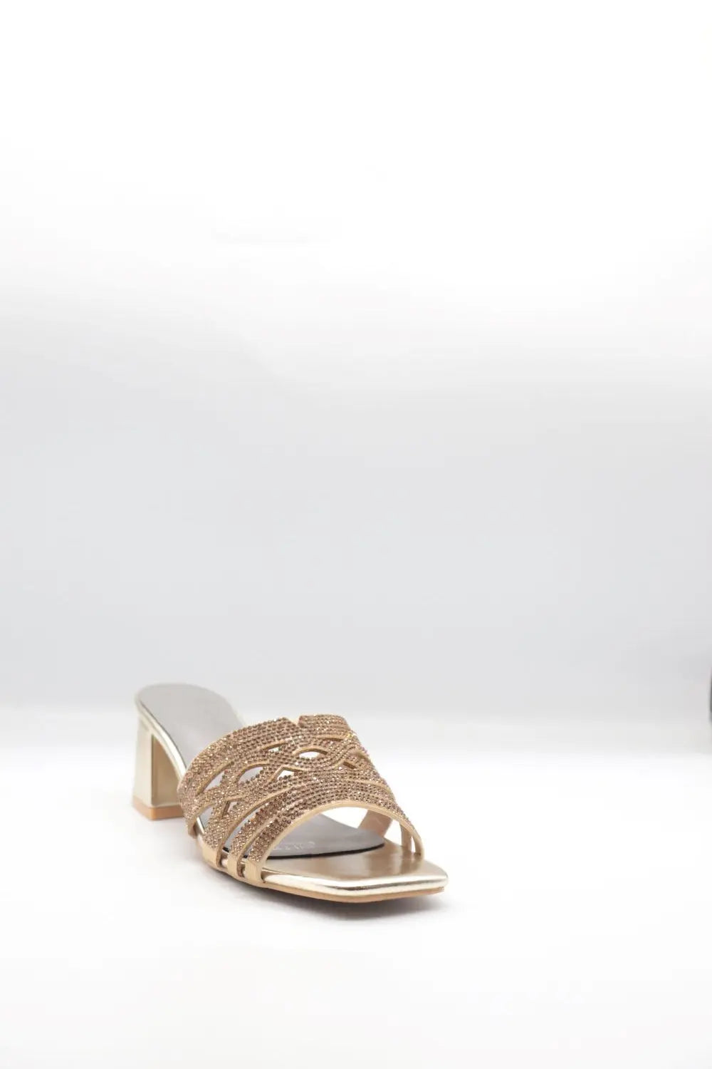 Block Heel Mule Voile Fashion