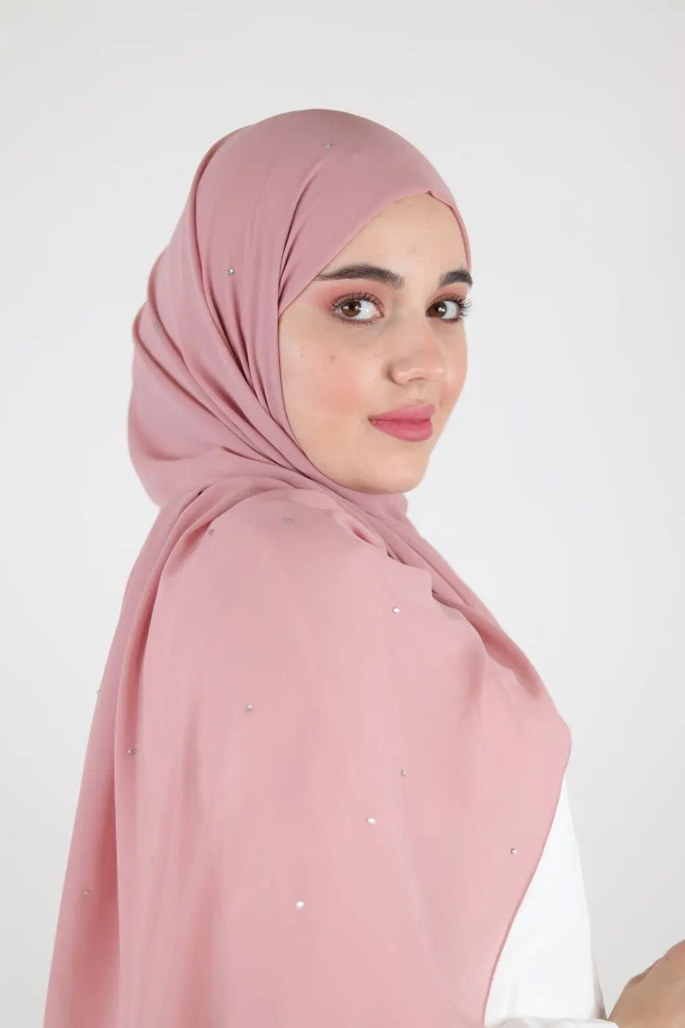 Chiffon Hijab With Crystal Voile Fashion