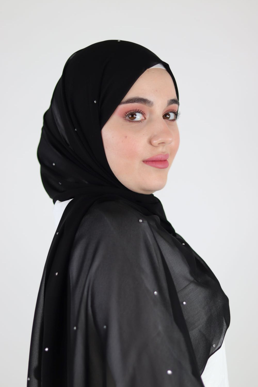 Chiffon Hijab With Crystal Voile Fashion