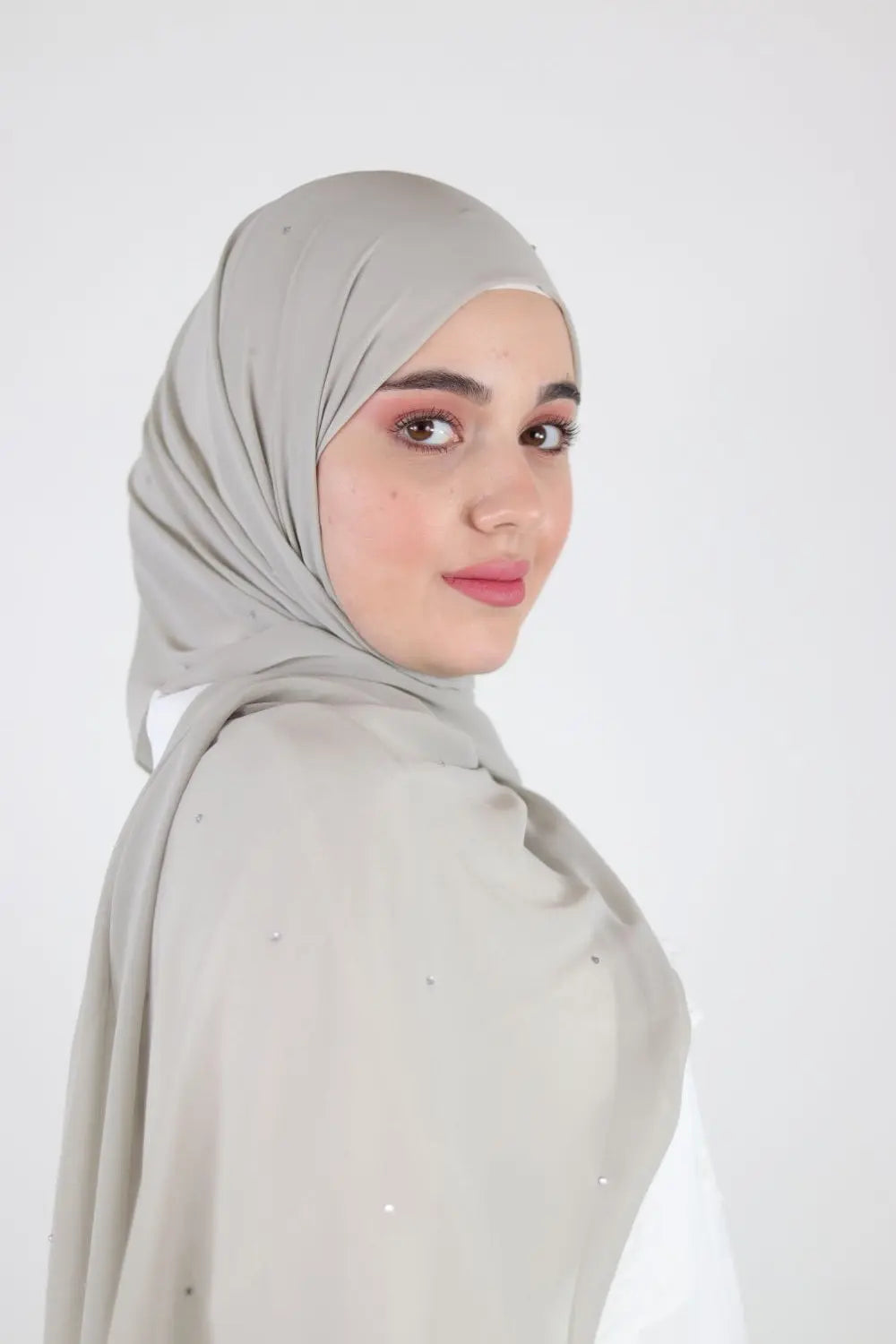 Chiffon Hijab With Crystal Voile Fashion
