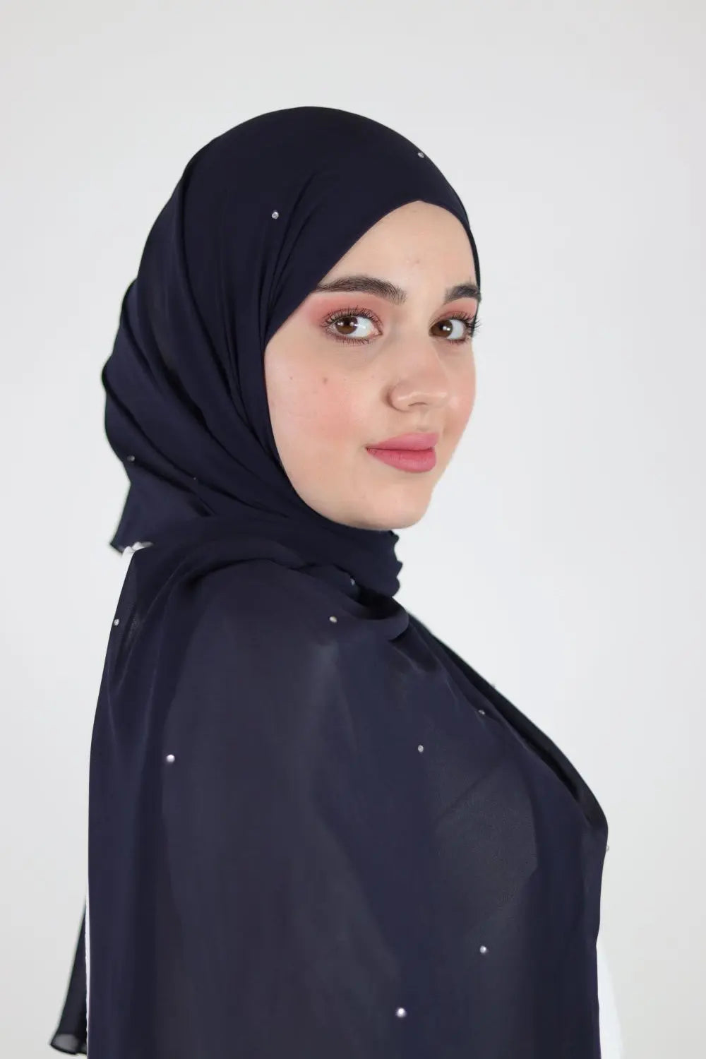 Chiffon Hijab With Crystal Voile Fashion