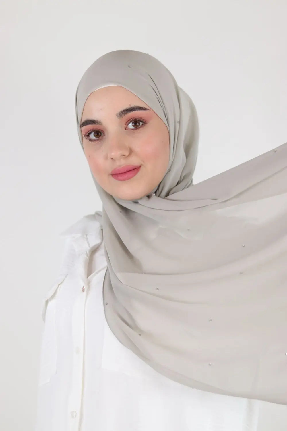 Chiffon Hijab With Crystal Voile Fashion