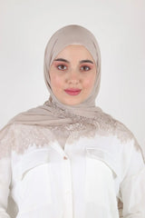 Chiffon Hijab With Dantel Voile Fashion