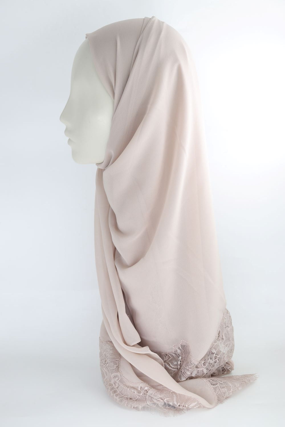 Chiffon Hijab With Dantel Voile Fashion