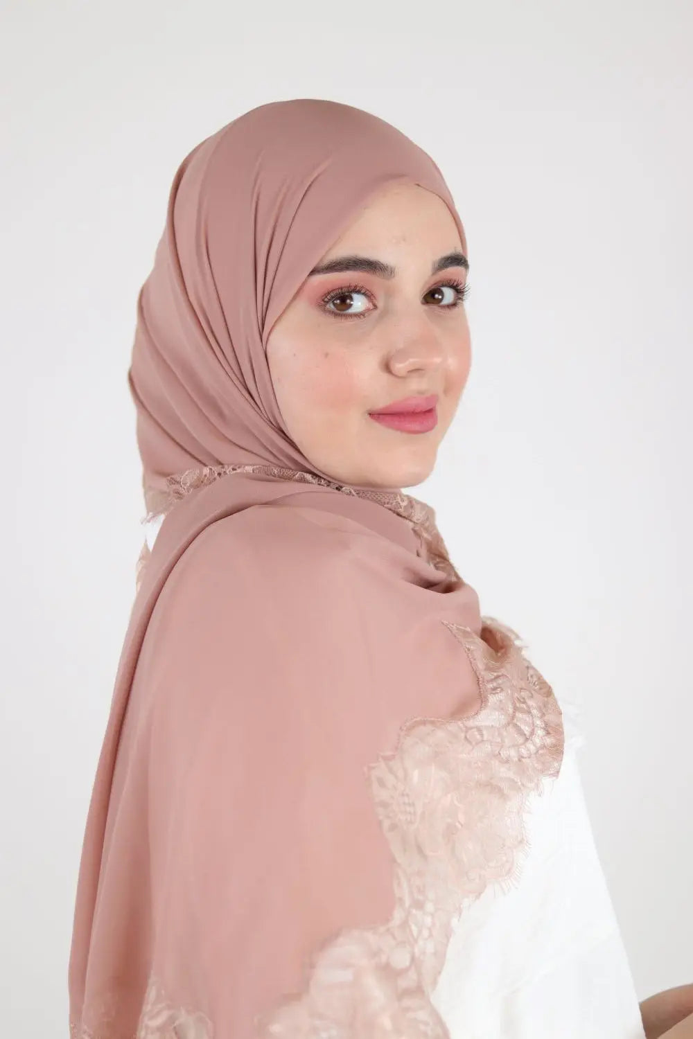 Chiffon Hijab With Dantel Voile Fashion