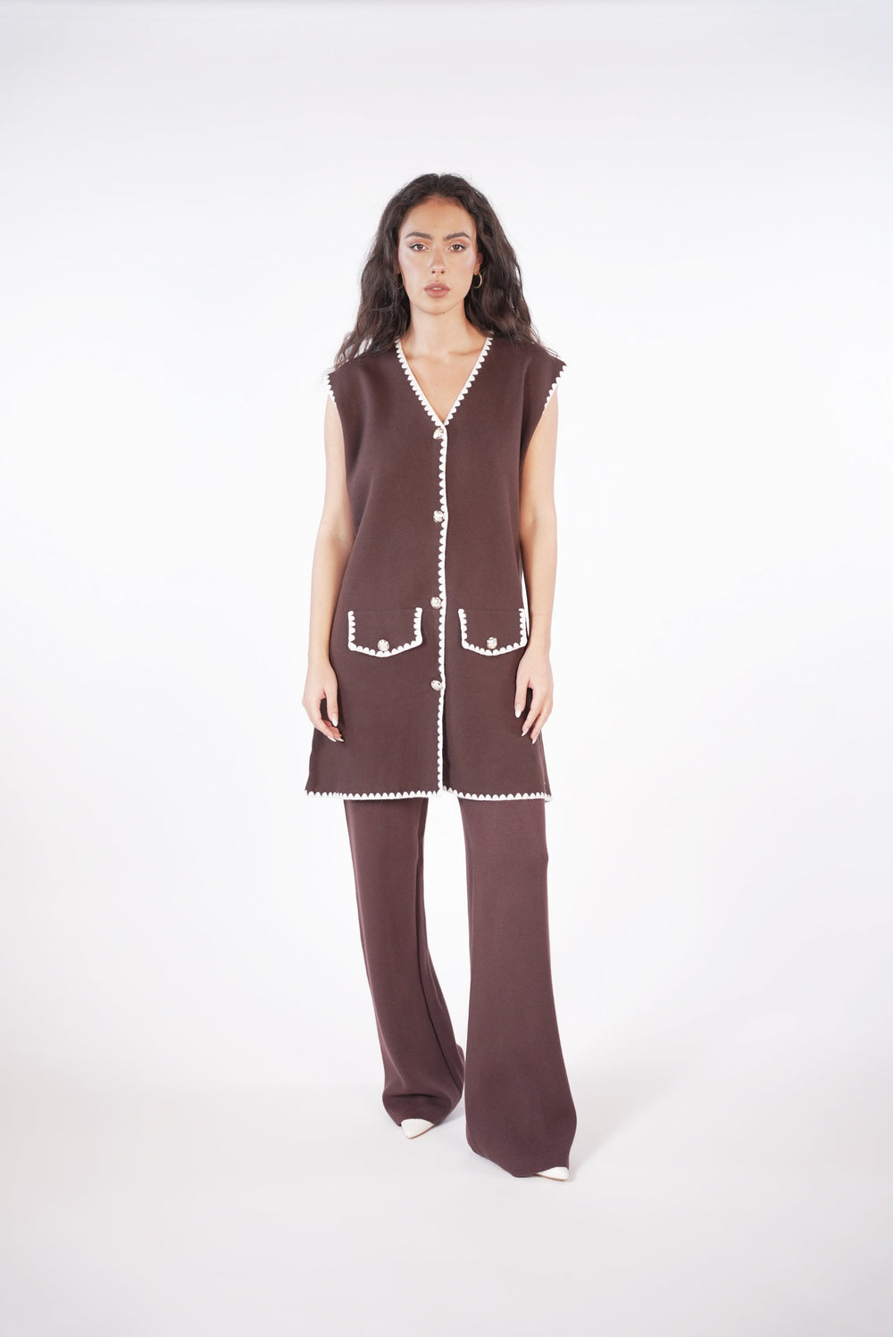 Knit Co'ord Set  Voile Fashion