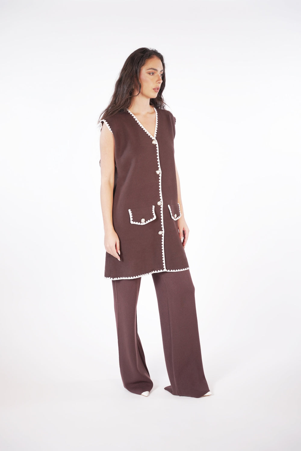 Knit Co'ord Set  Voile Fashion