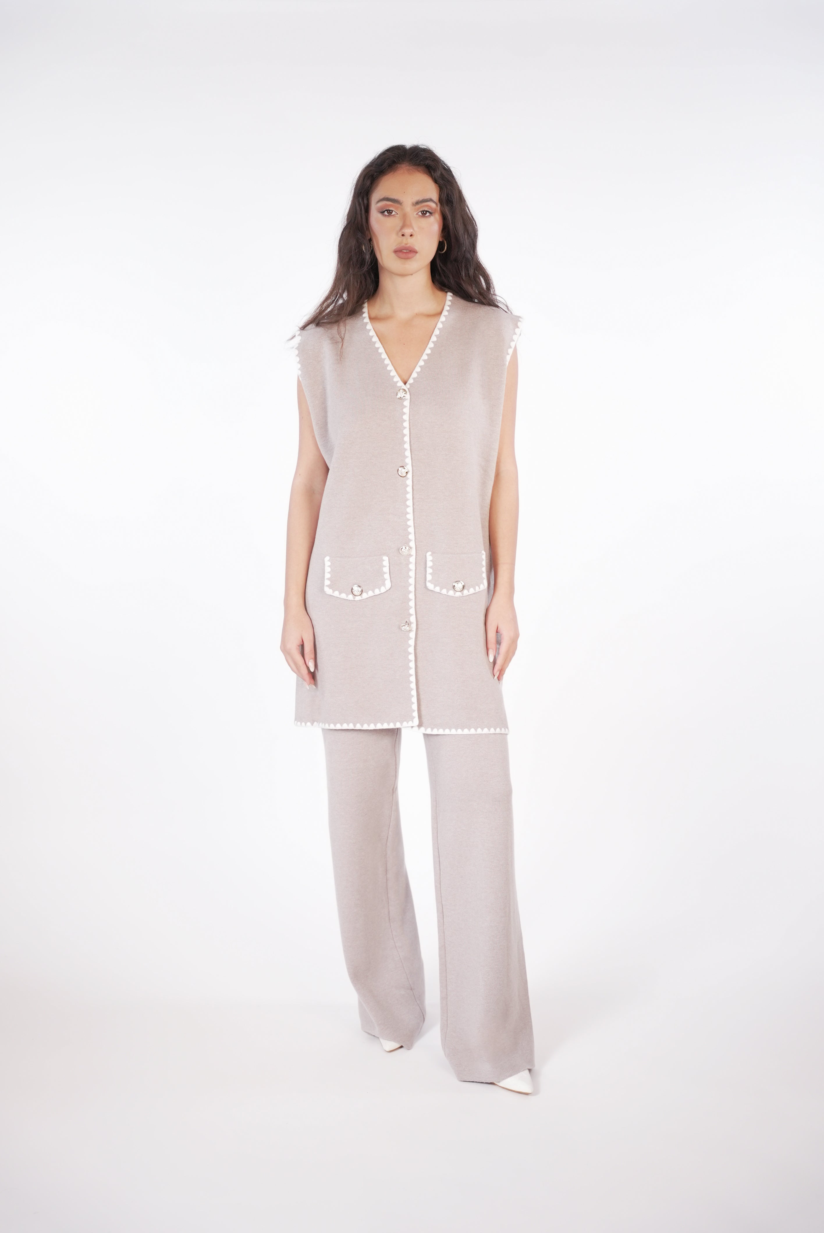 Knit Co'ord Set  Voile Fashion