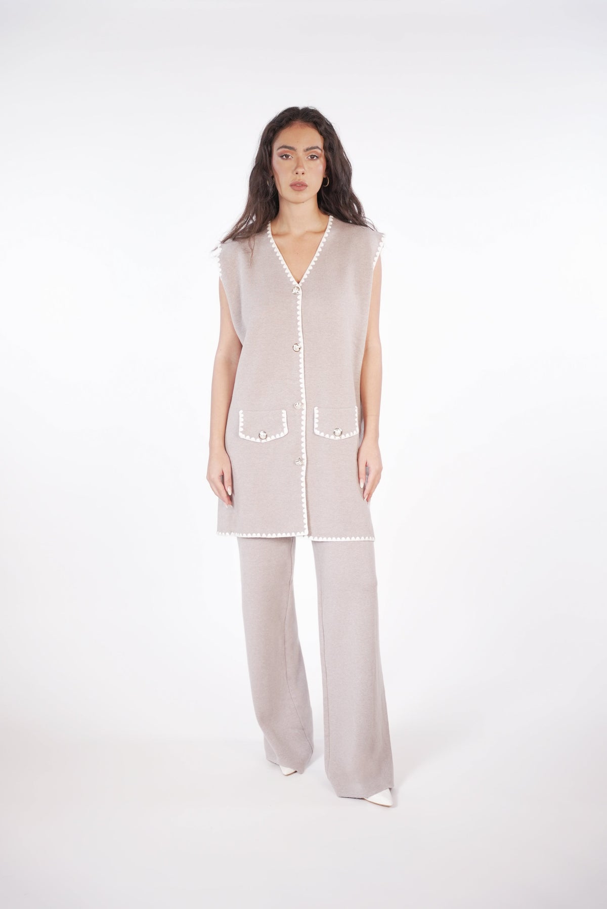 Knit Co'ord Set  Voile Fashion