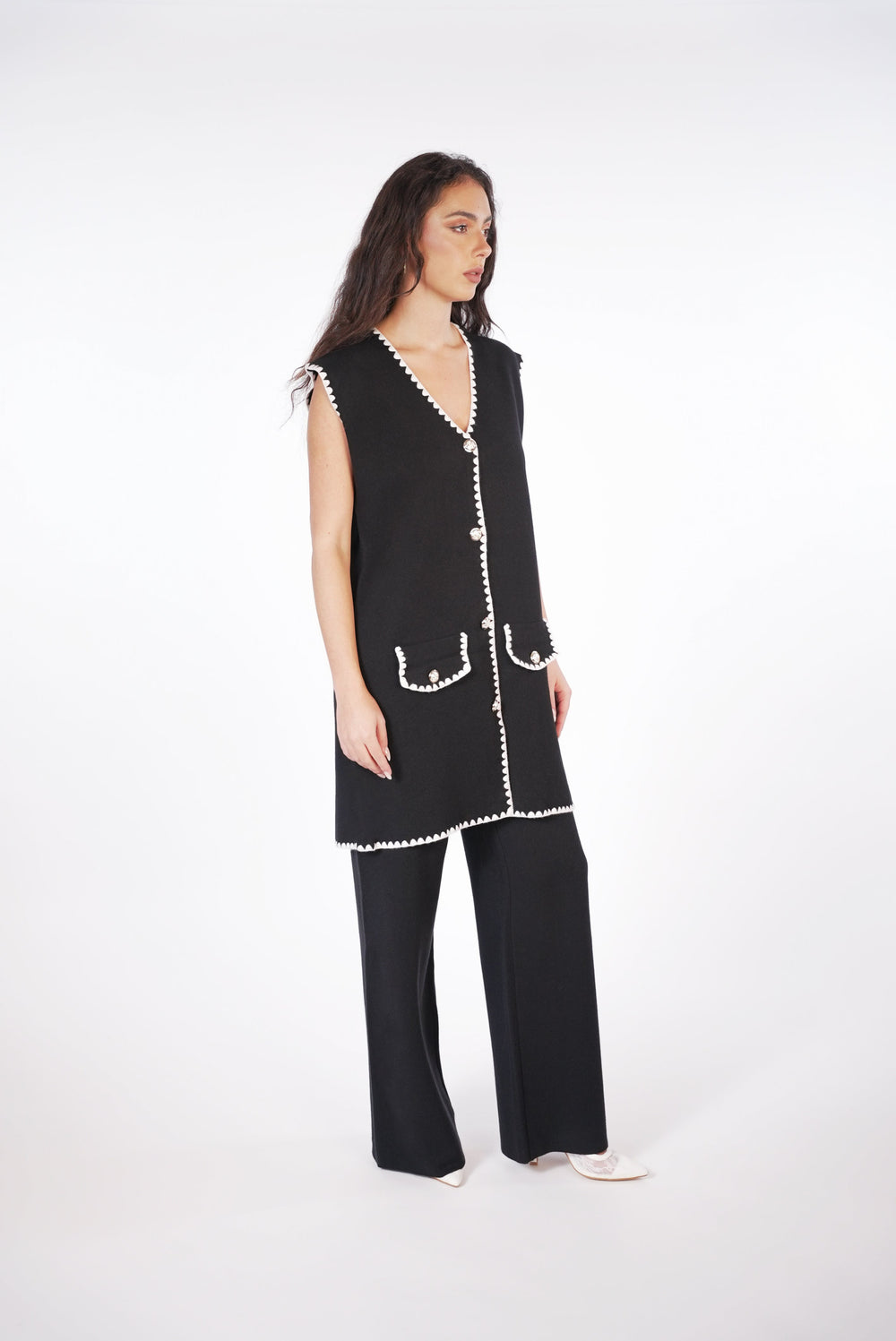 Knit Co'ord Set  Voile Fashion