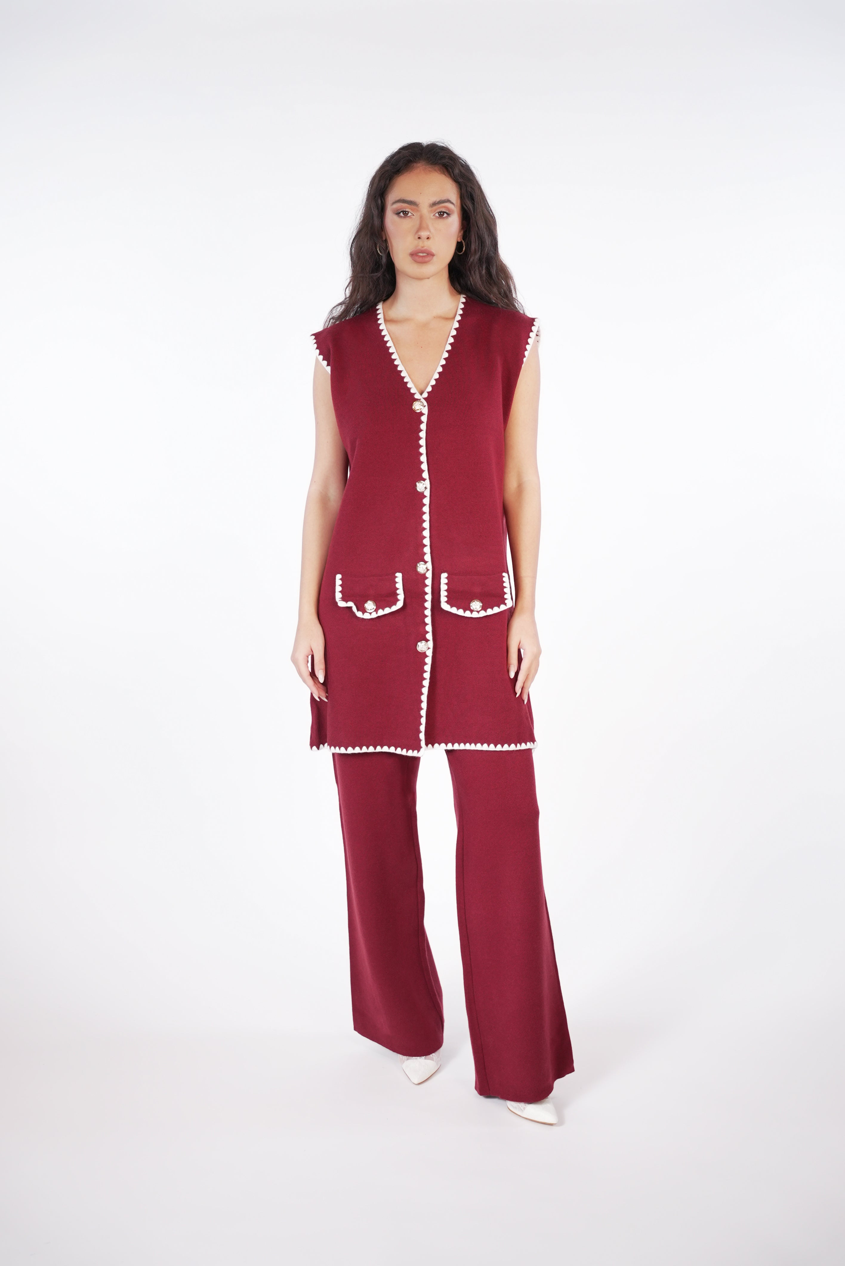 Knit Co'ord Set  Voile Fashion