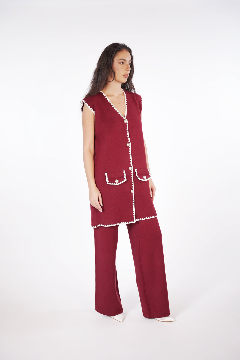 Knit Co'ord Set  Voile Fashion