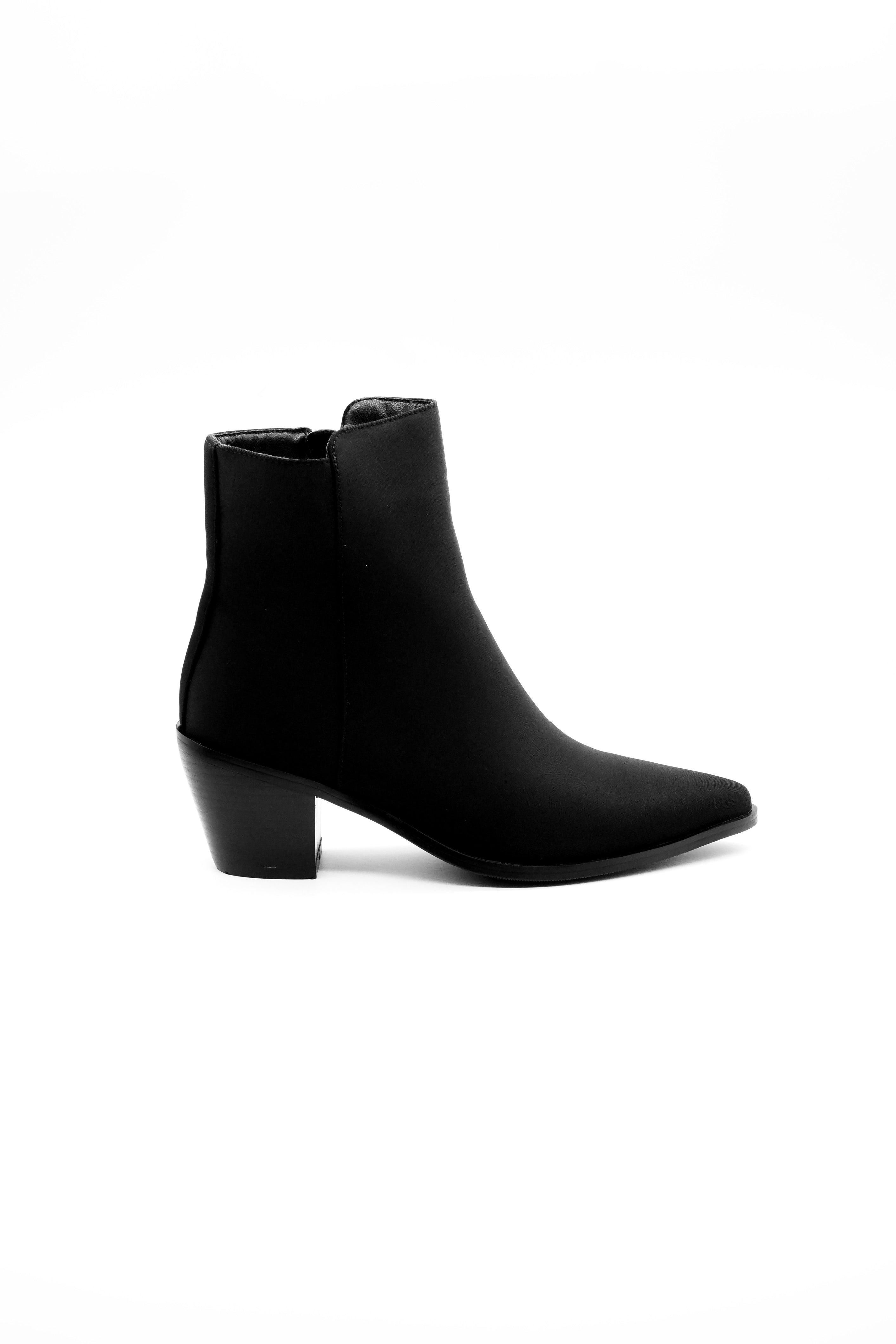 Buckle Block Heel Boots