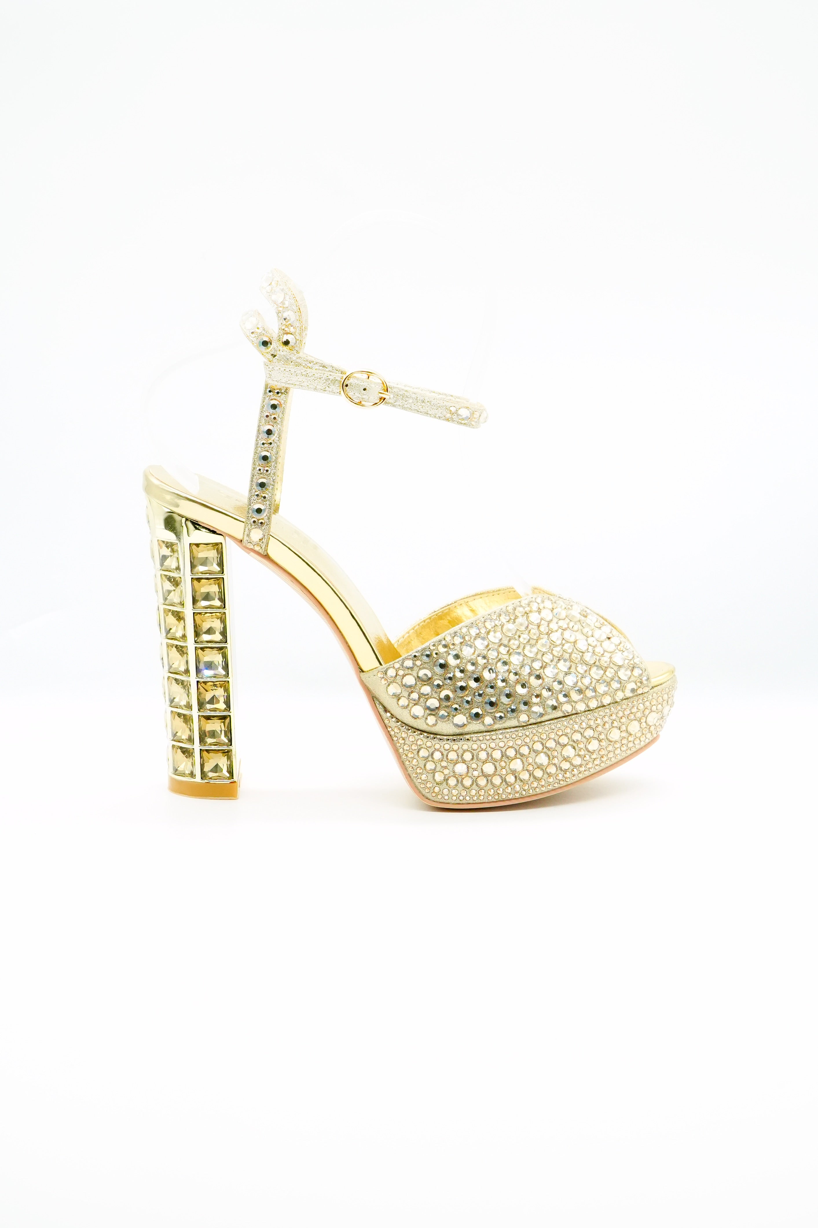 Platform Block Heel  Voile Fashion