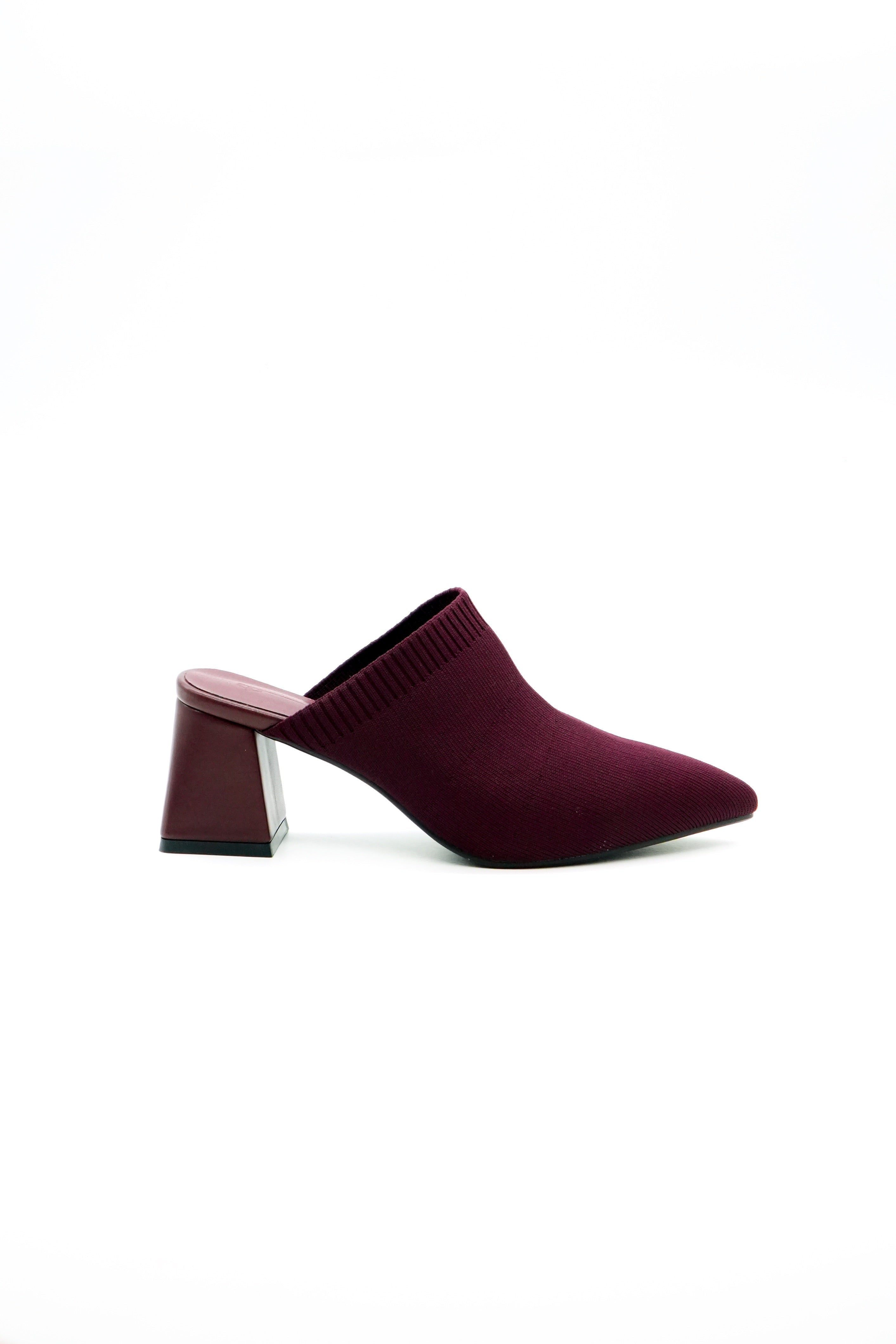 Block Heel Mule  Voile Fashion