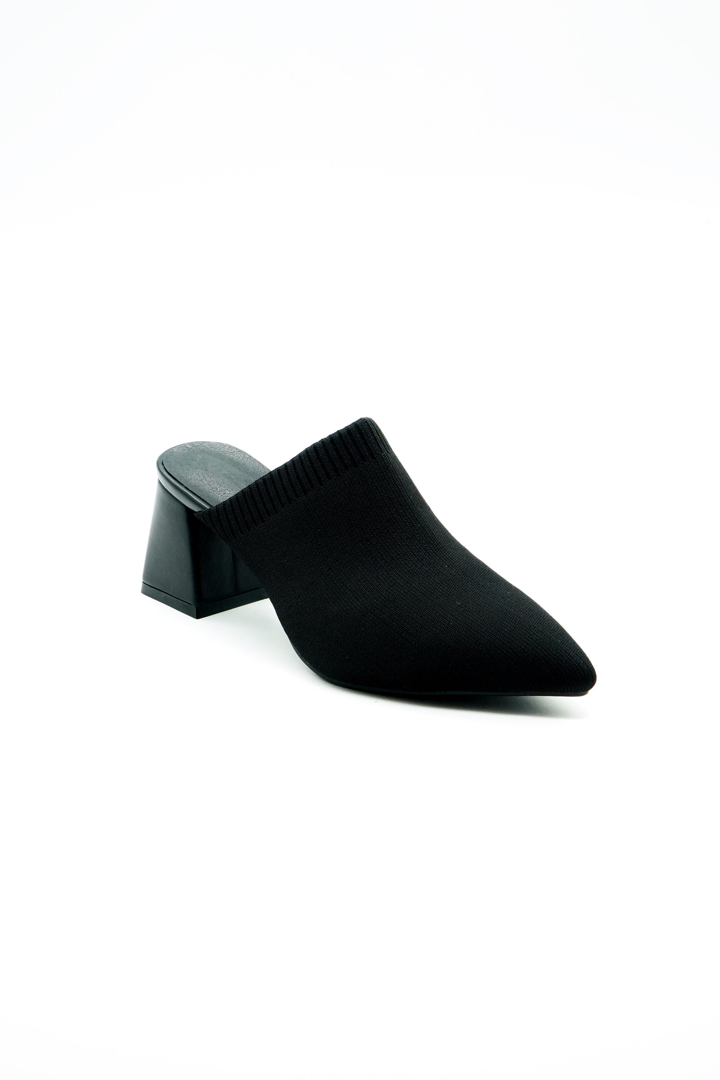 Block Heel Mule  Voile Fashion
