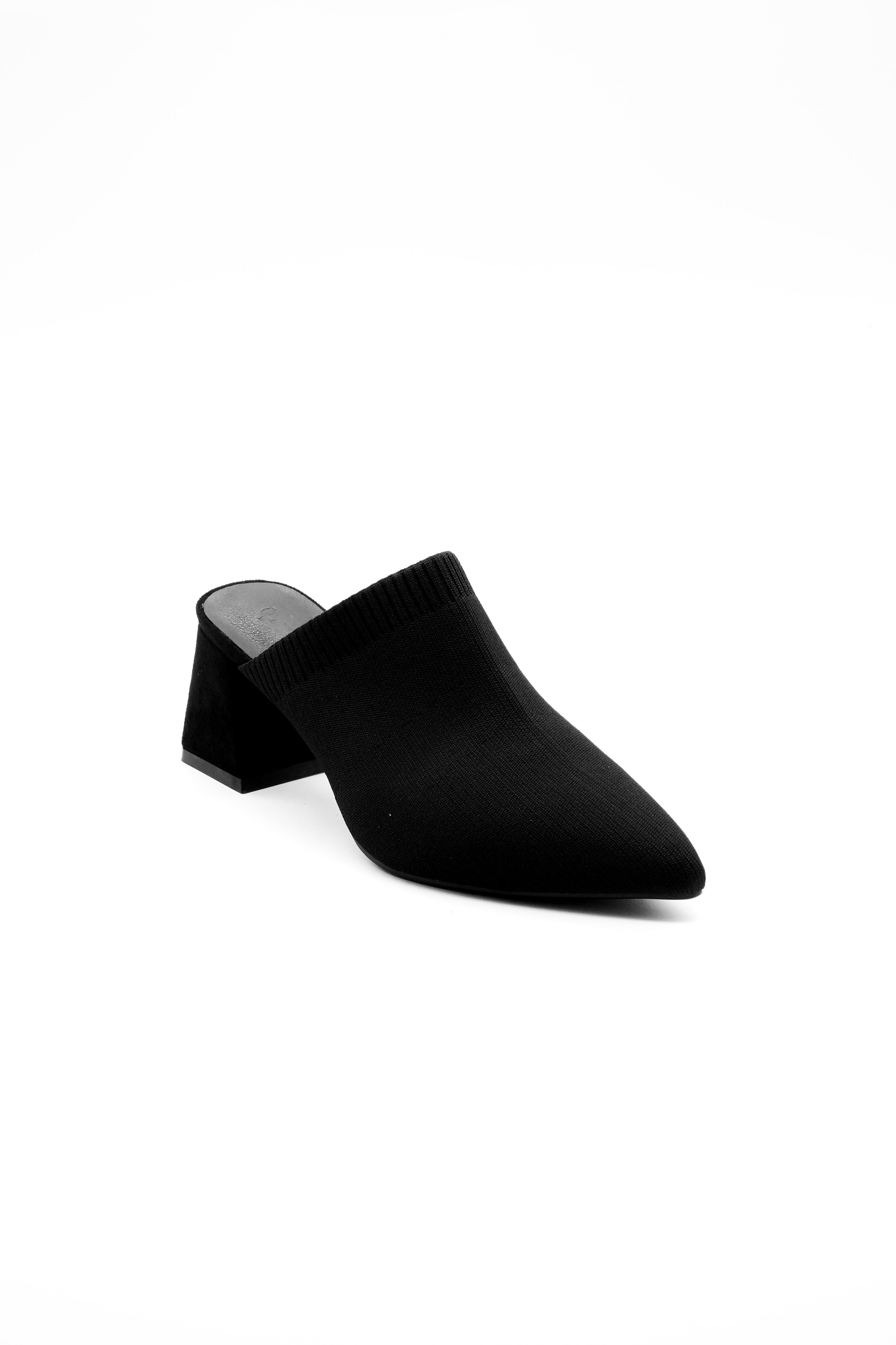 Block Heel Mule  Voile Fashion