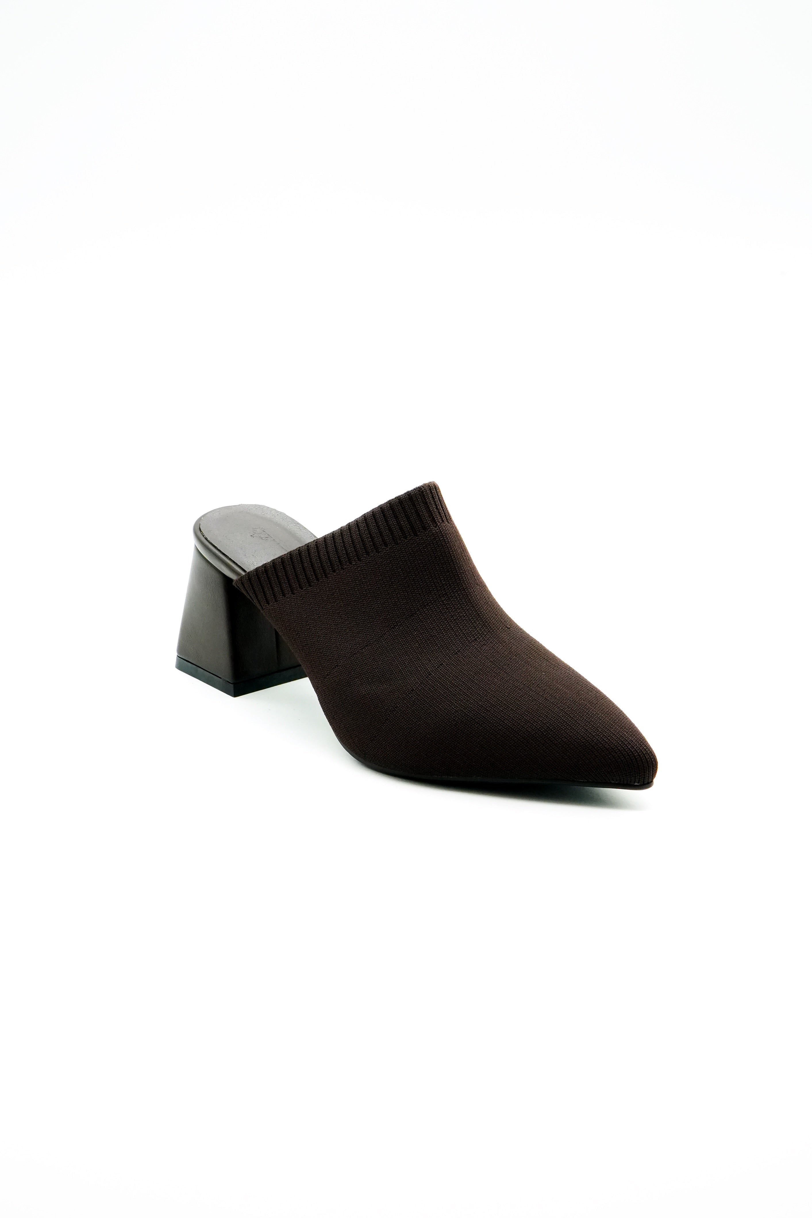 Block Heel Mule  Voile Fashion
