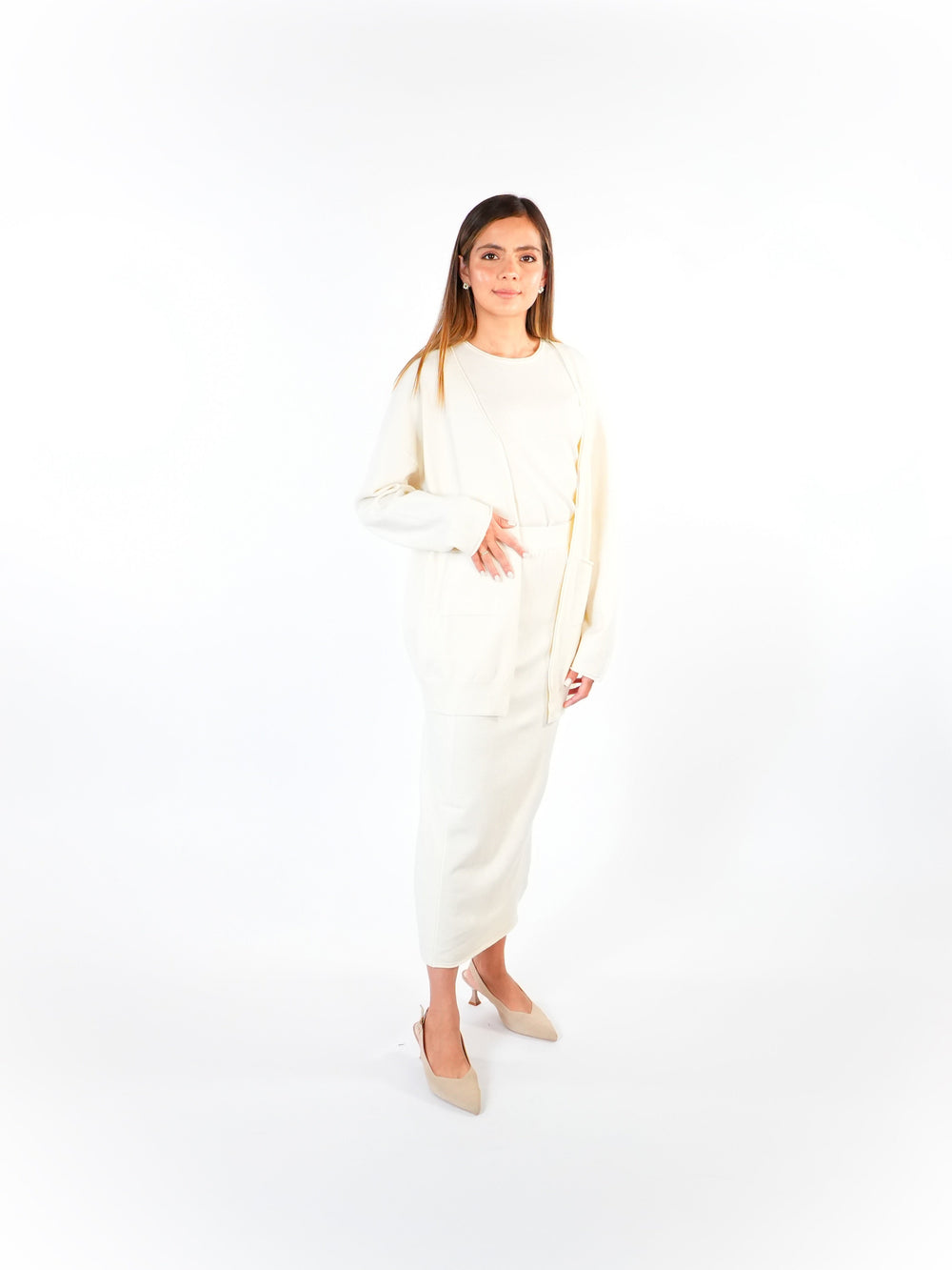 Knit Co'Ord Set 3Pc  Elora