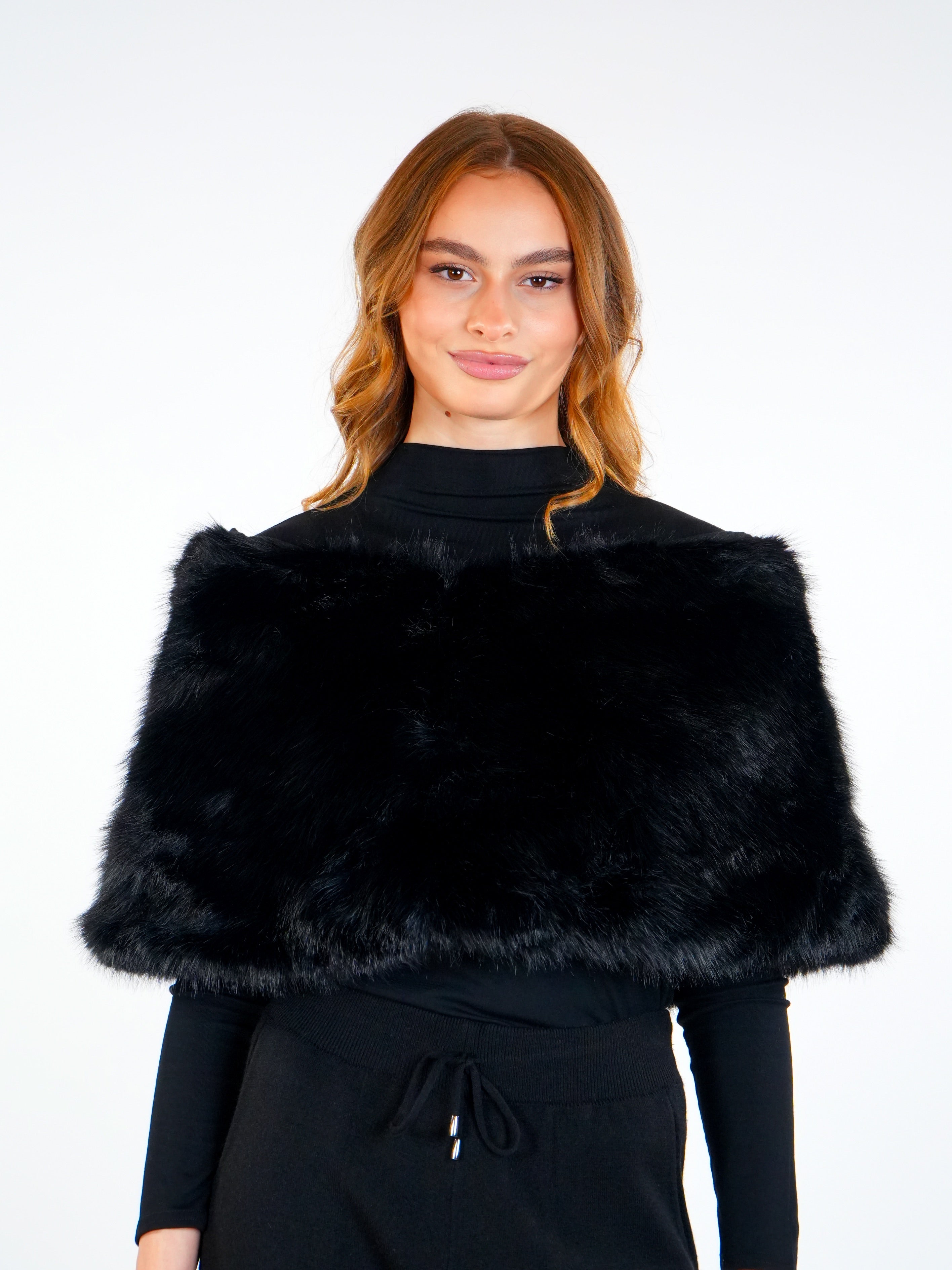 Soft Fur Poncho  Elora