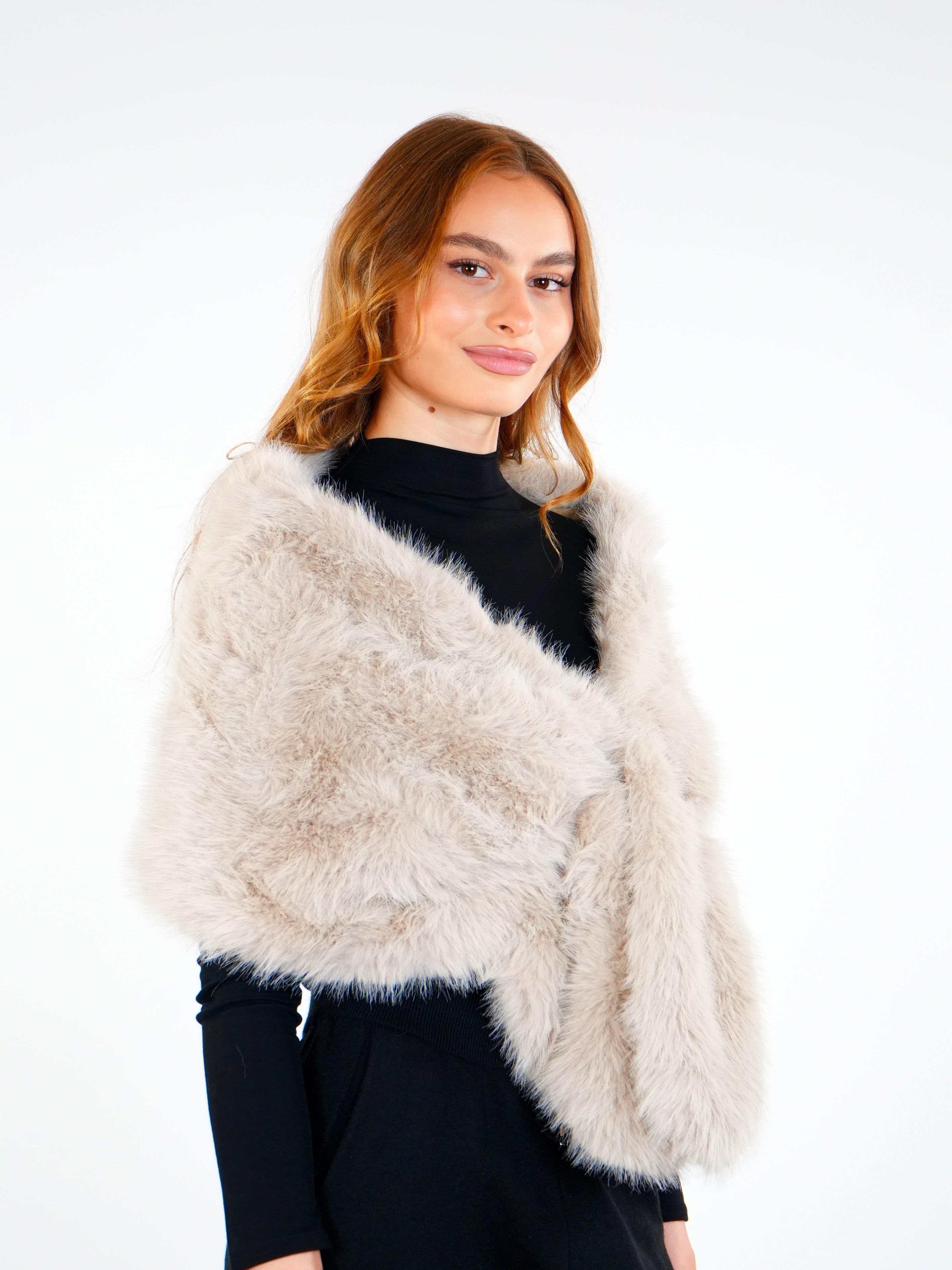 Soft Fur Shoulder Scarf  Elora