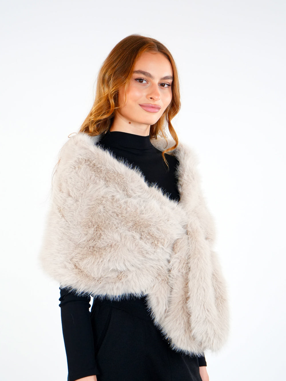 Soft Fur Shoulder Scarf  Elora