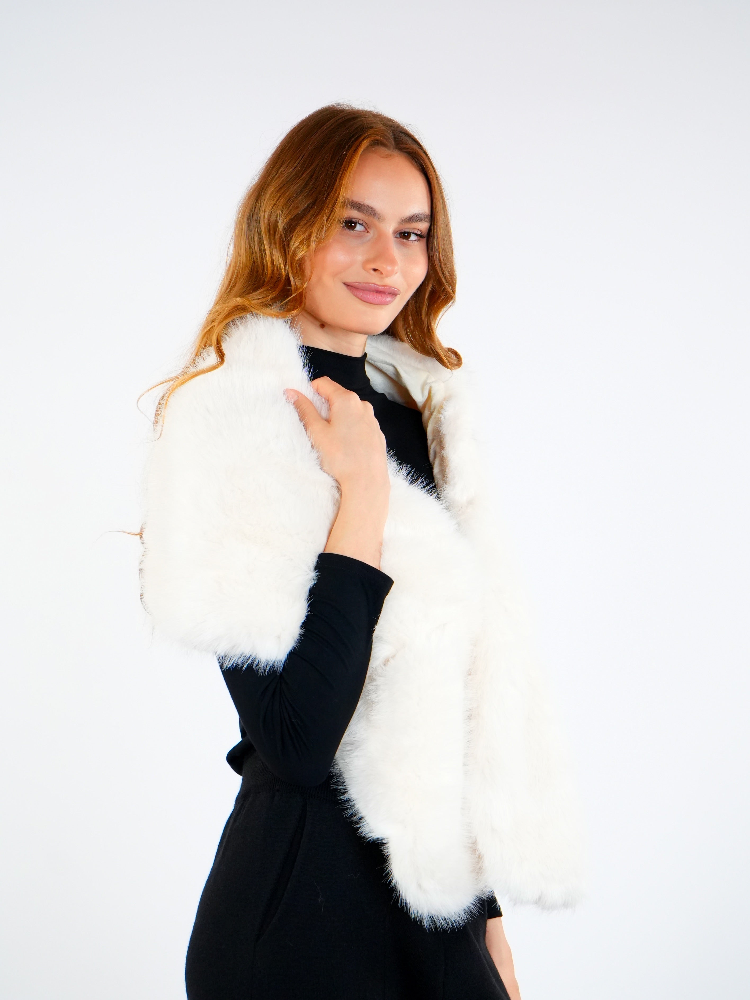 Soft Fur Shoulder Scarf  Elora