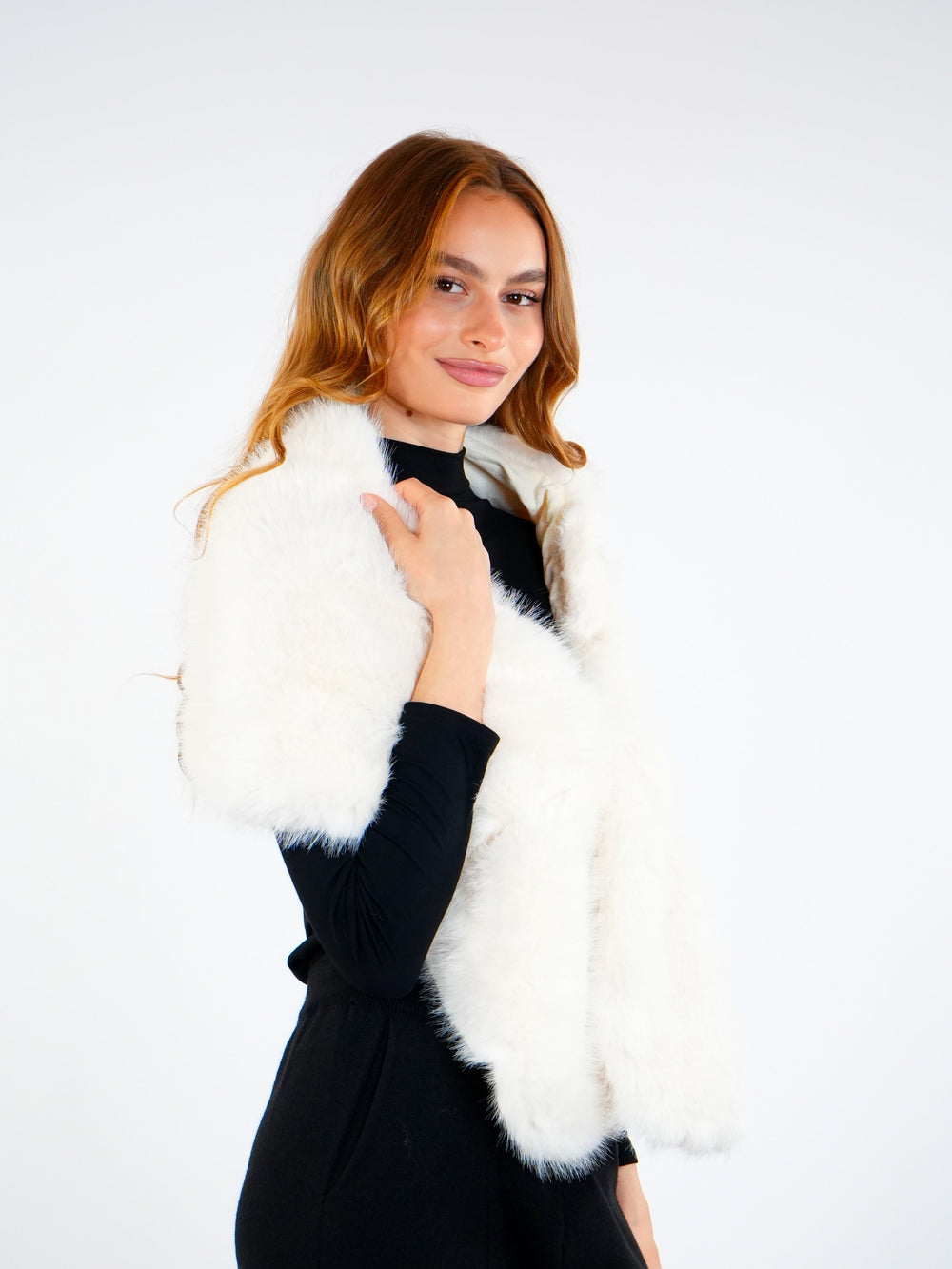 Soft Fur Shoulder Scarf  Elora