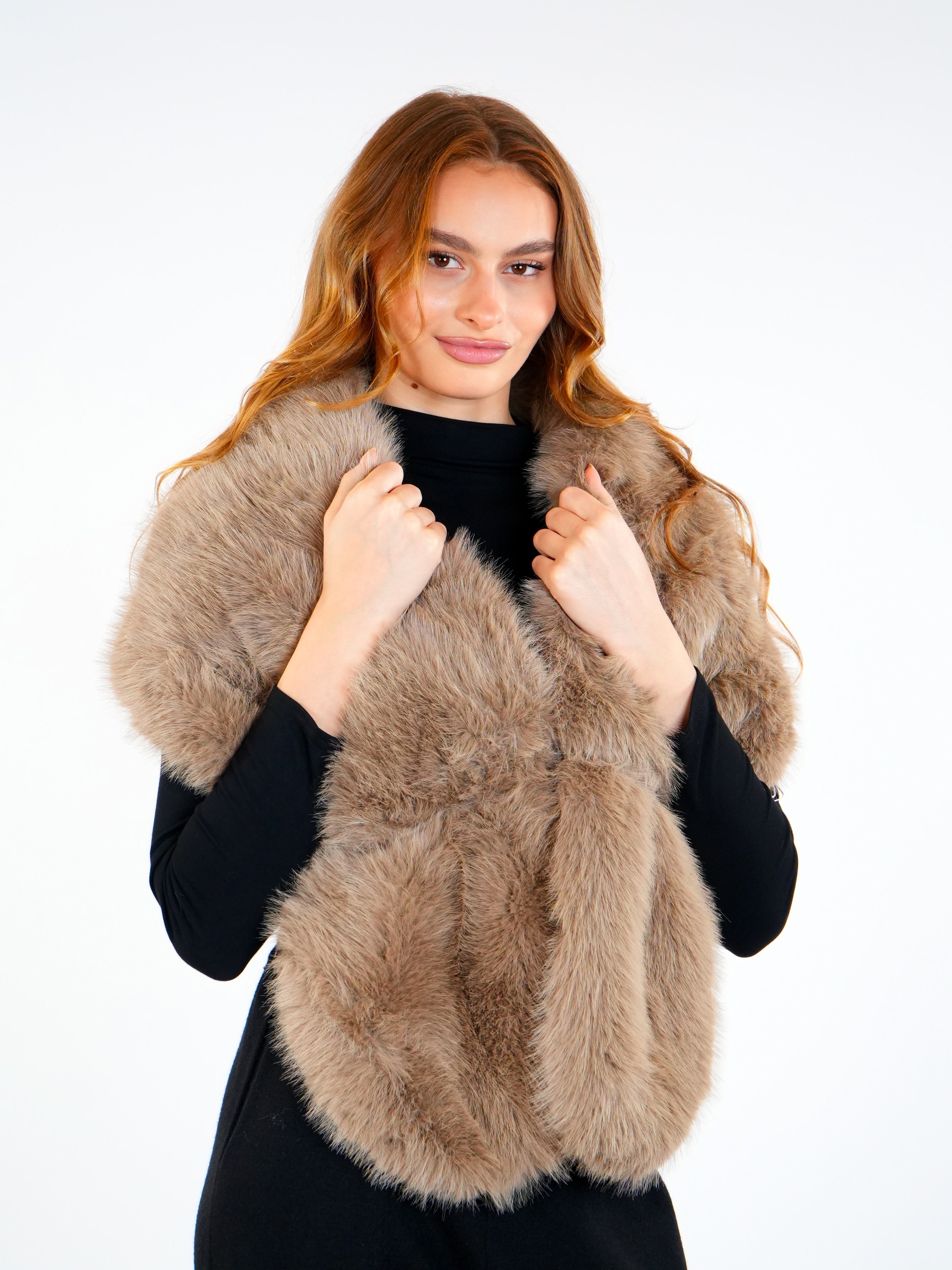 Soft Fur Shoulder Scarf  Elora