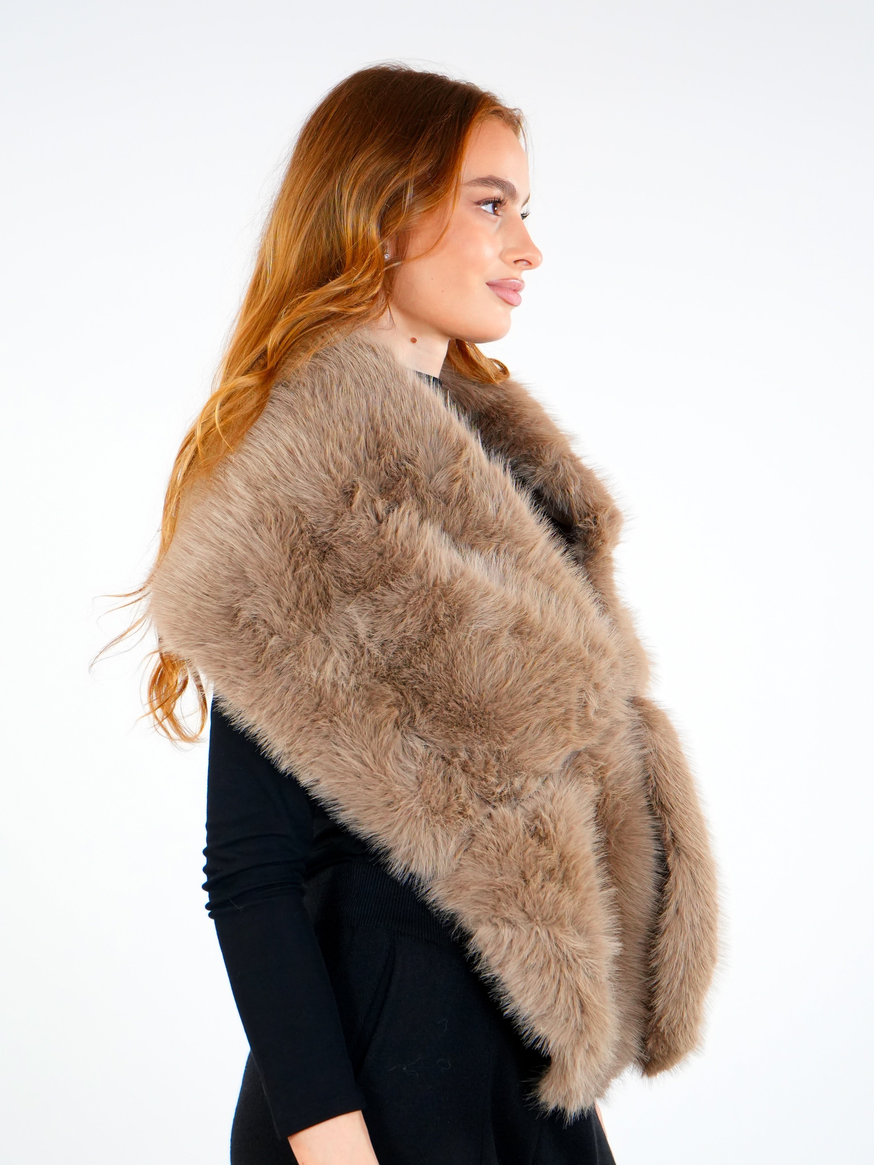 Soft Fur Shoulder Scarf  Elora