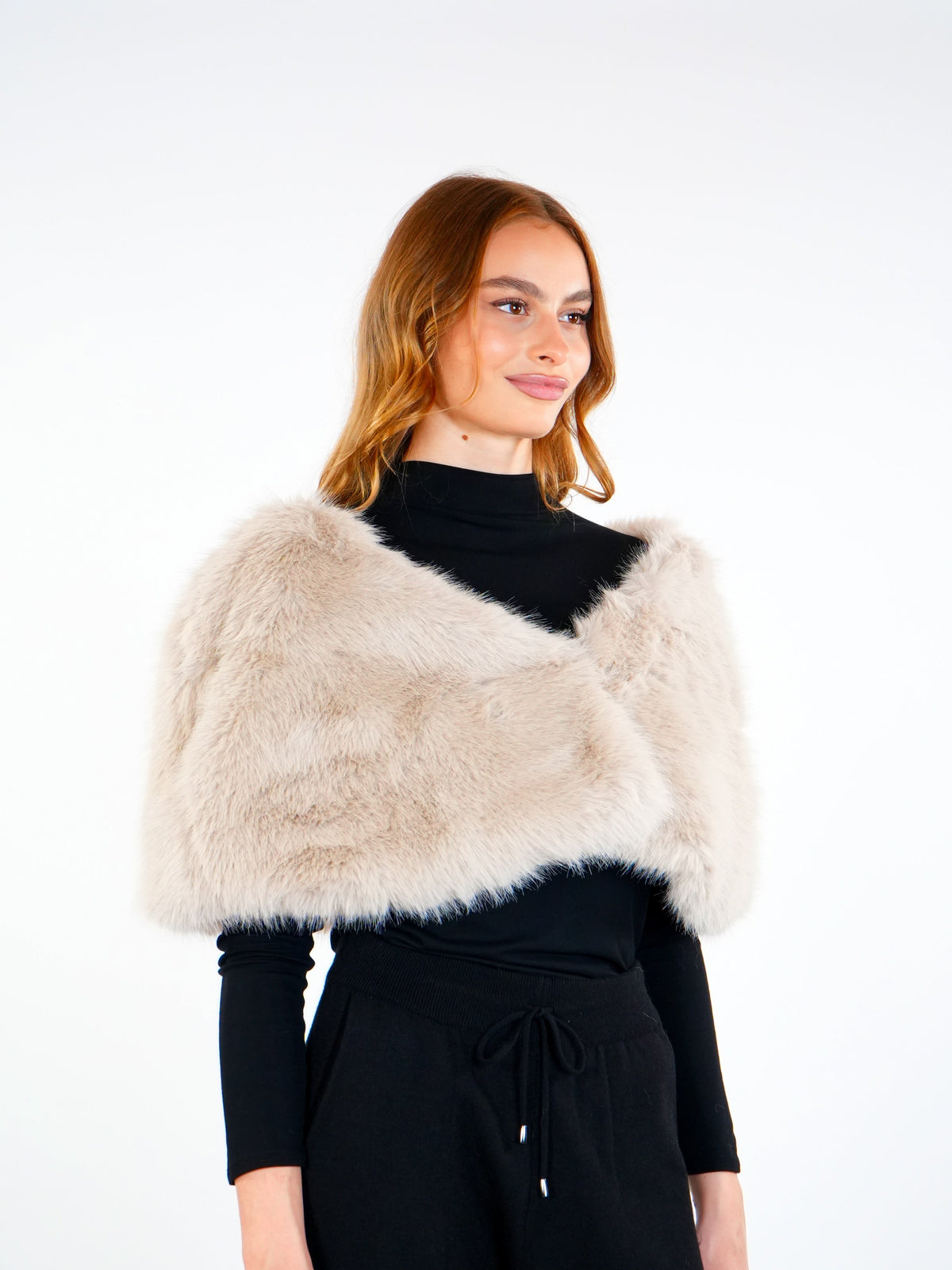 Soft Fur Shoulder Scarf  Elora