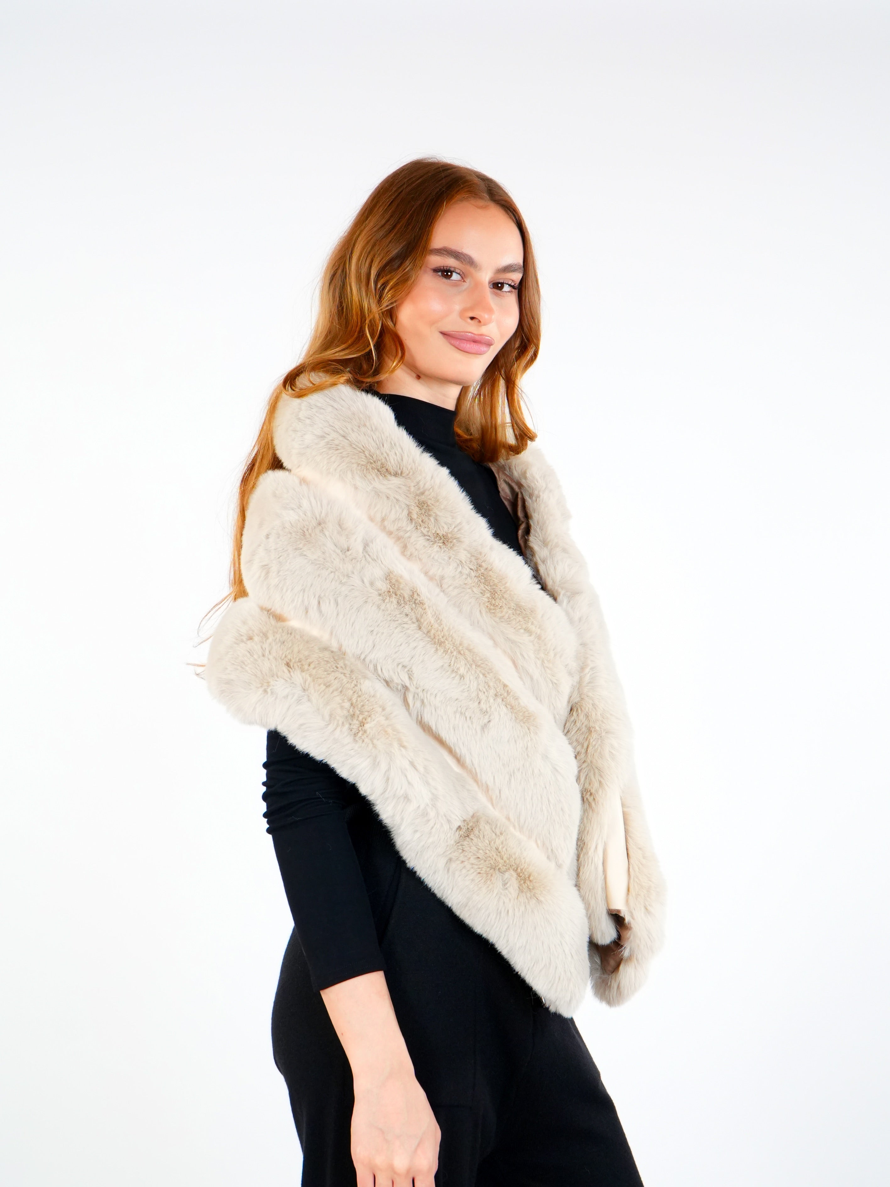 Soft Fur Shoulder Scarf  Elora