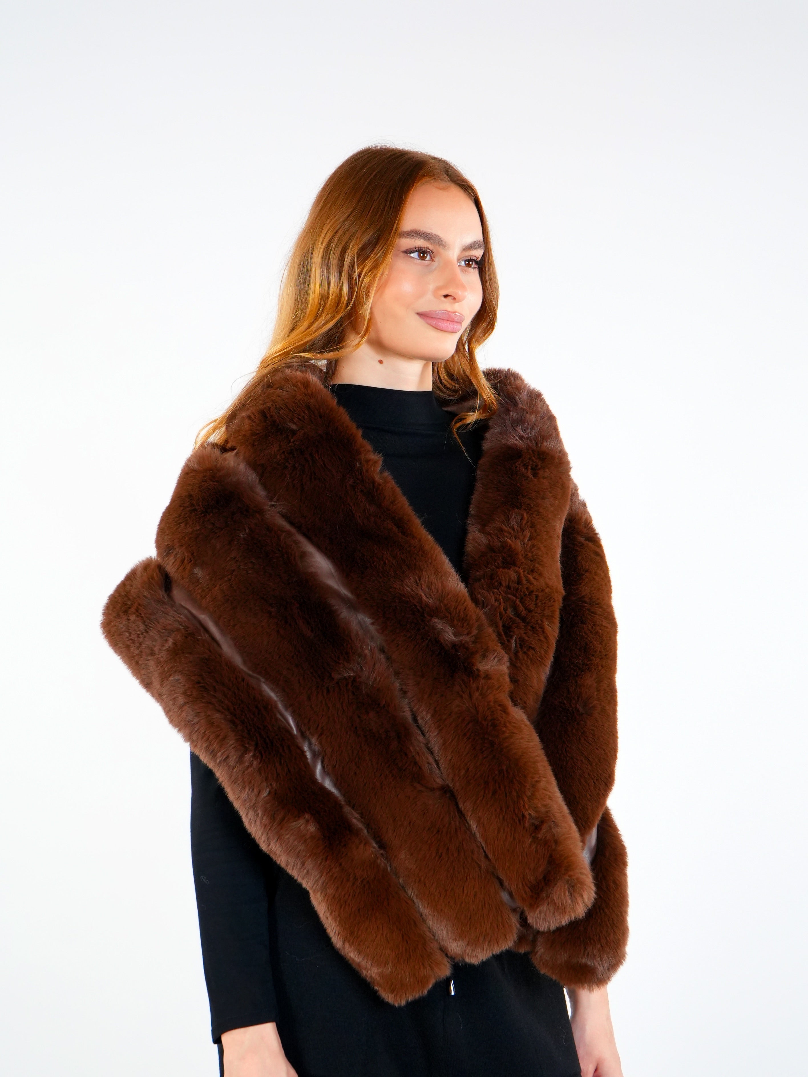 Soft Fur Shoulder Scarf  Elora