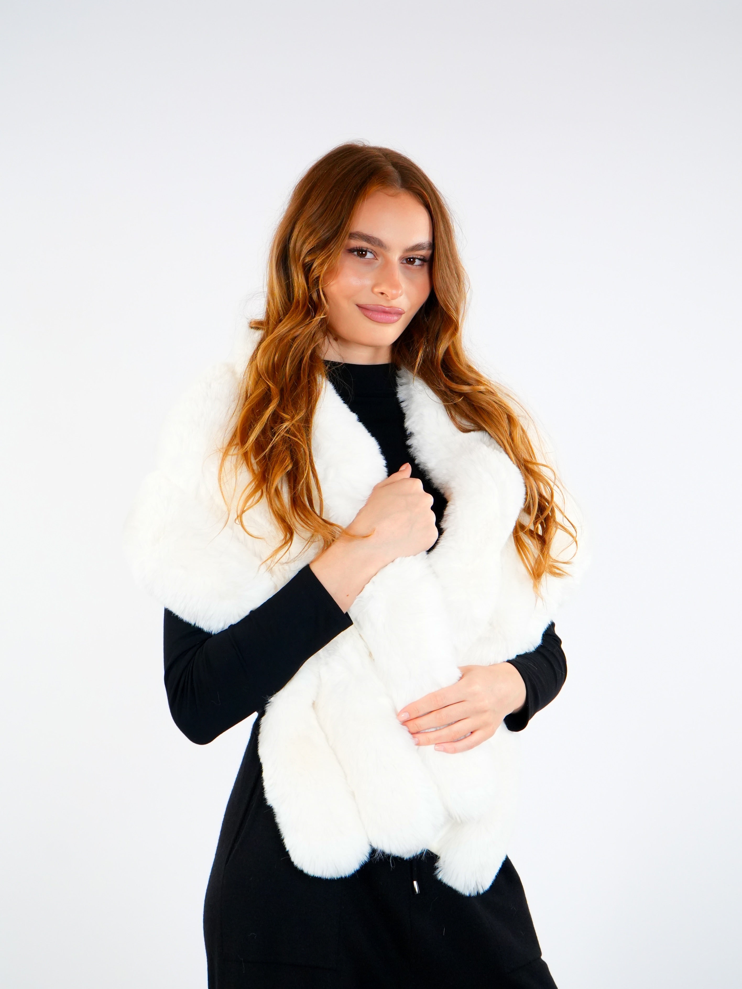 Soft Fur Shoulder Scarf  Elora