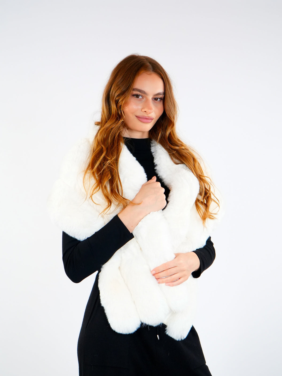 Soft Fur Shoulder Scarf  Elora
