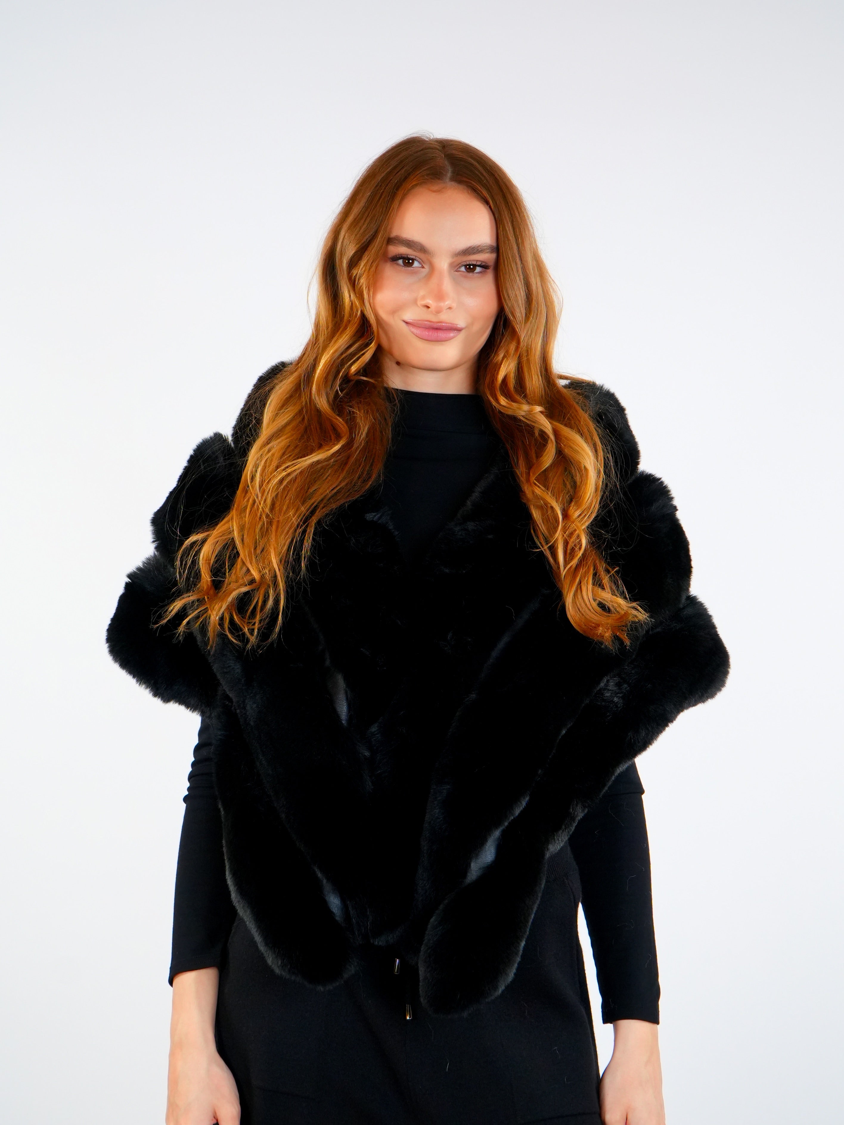 Soft Fur Shoulder Scarf  Elora