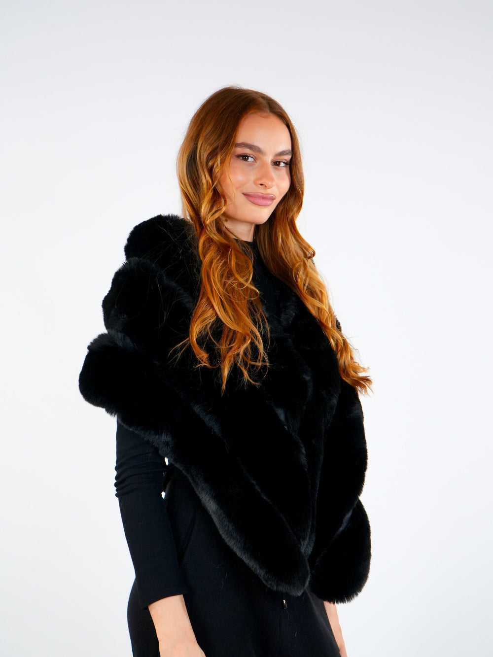 Soft Fur Shoulder Scarf  Elora