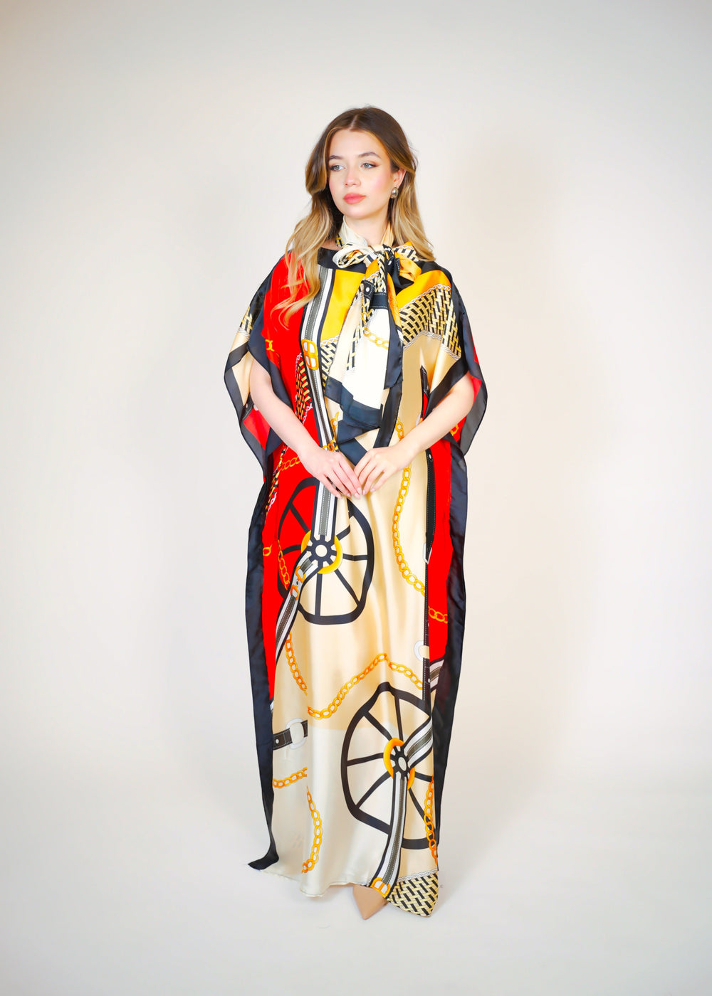 Beach Dress With Scarf  Voile