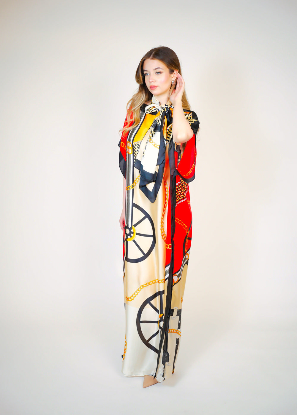 Beach Dress With Scarf  Voile