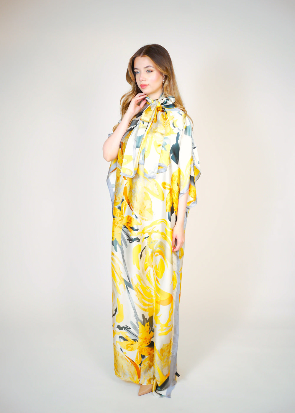 Beach Dress With Scarf  Voile