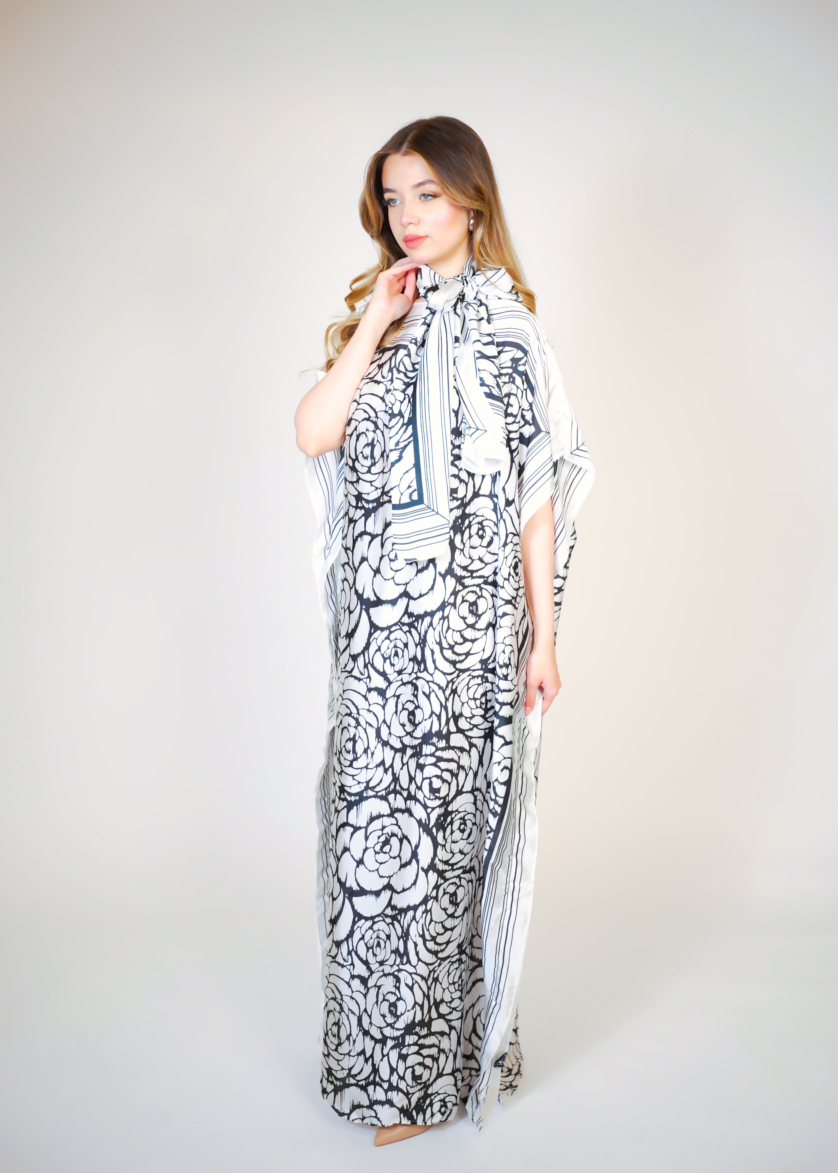Beach Dress With Scarf  Voile