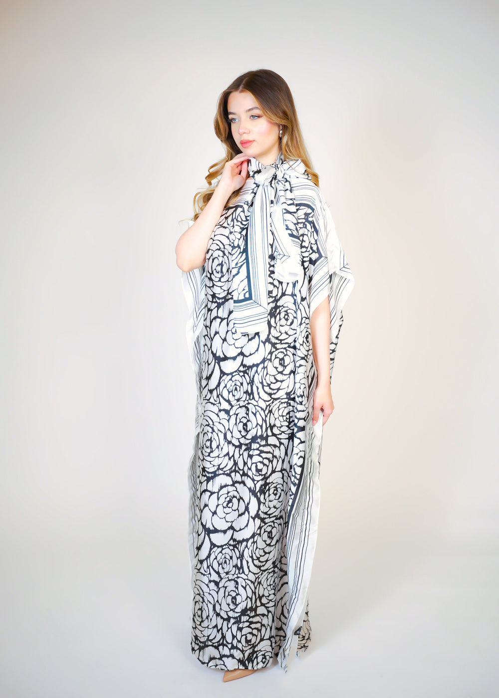 Beach Dress With Scarf  Voile