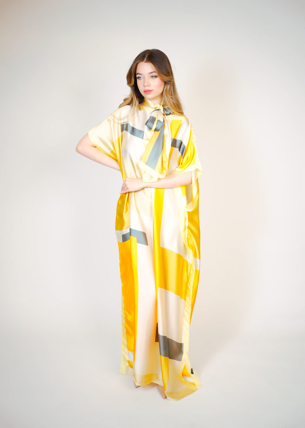 Beach Dress With Scarf  Voile