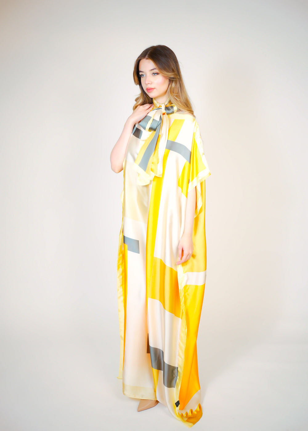 Beach Dress With Scarf  Voile
