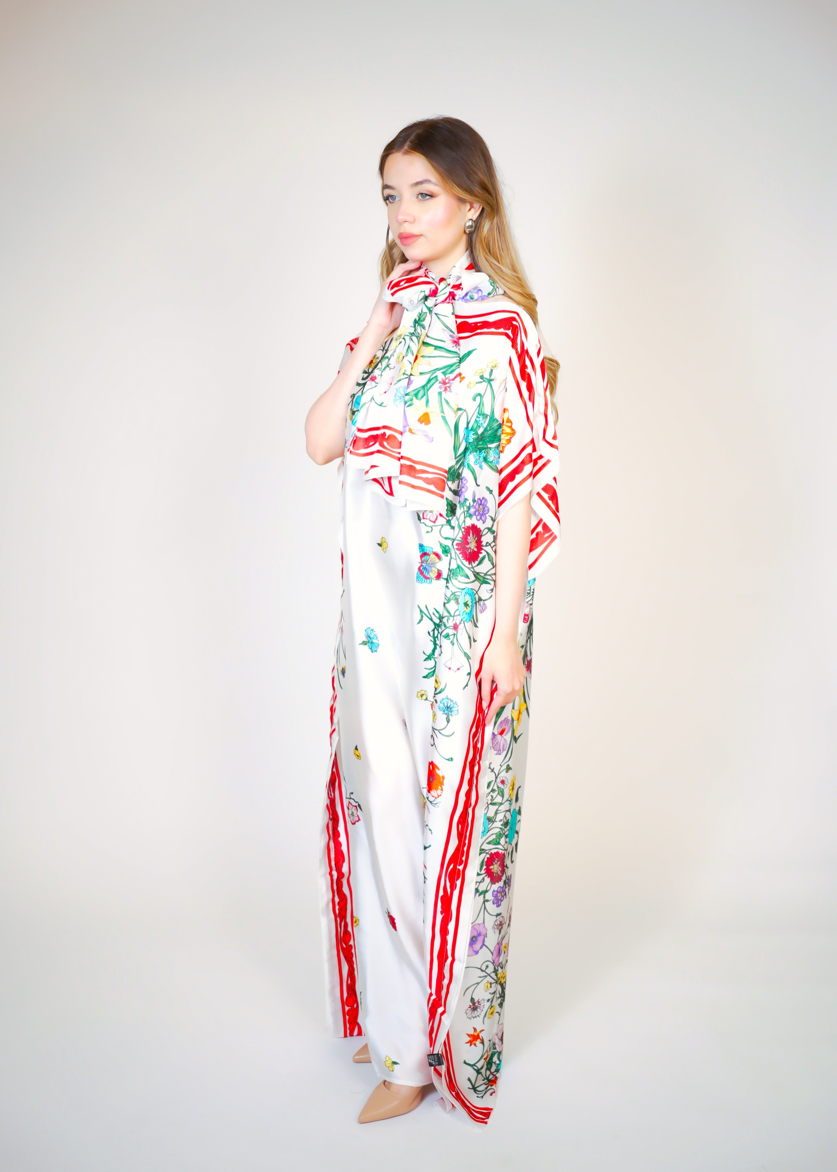 Beach Dress With Scarf  Voile