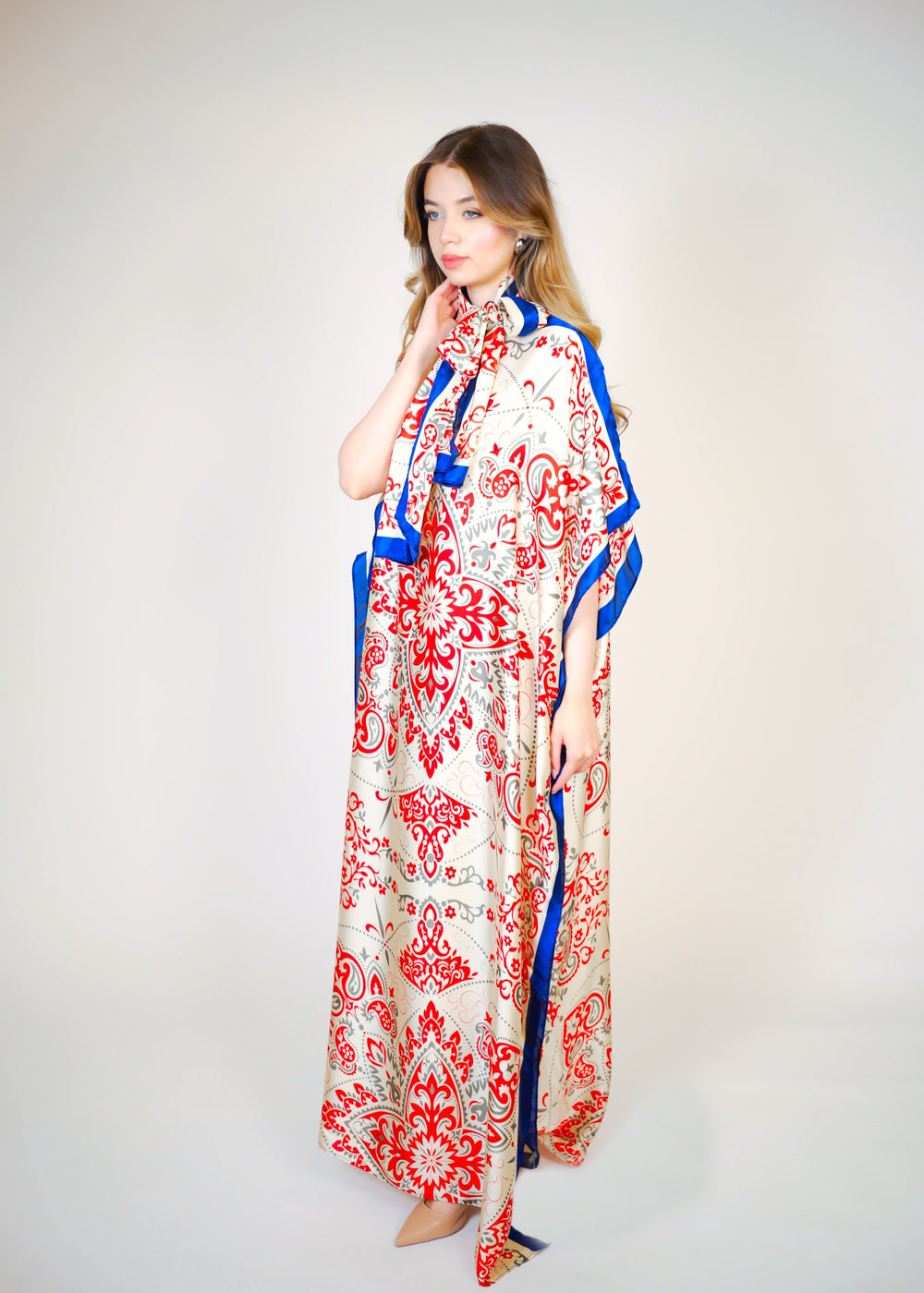 Beach Dress With Scarf  Voile